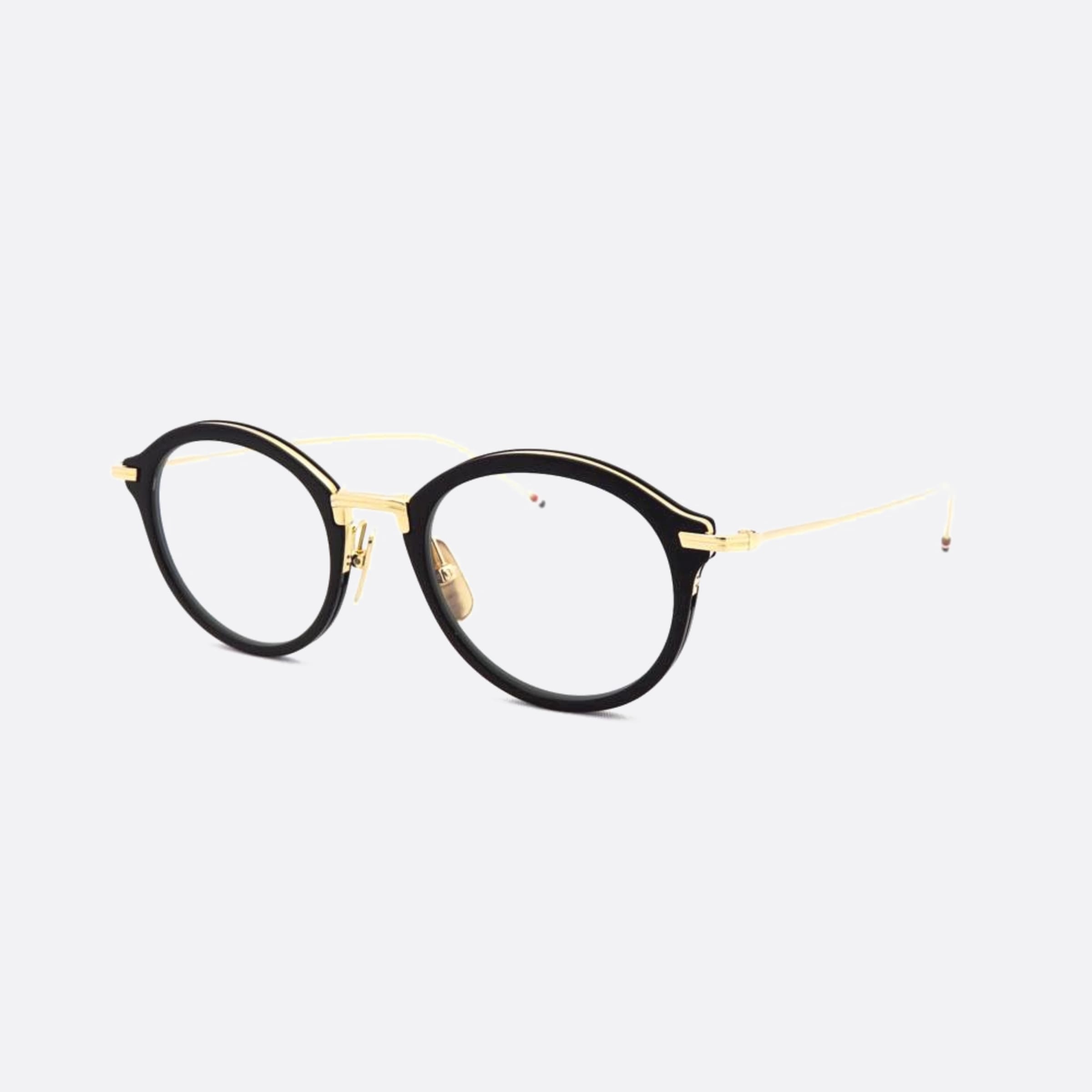 Thom 49mm Browne Ueo908a G0003 908a Black Pantos Unisex Eyeglasses - Side View
