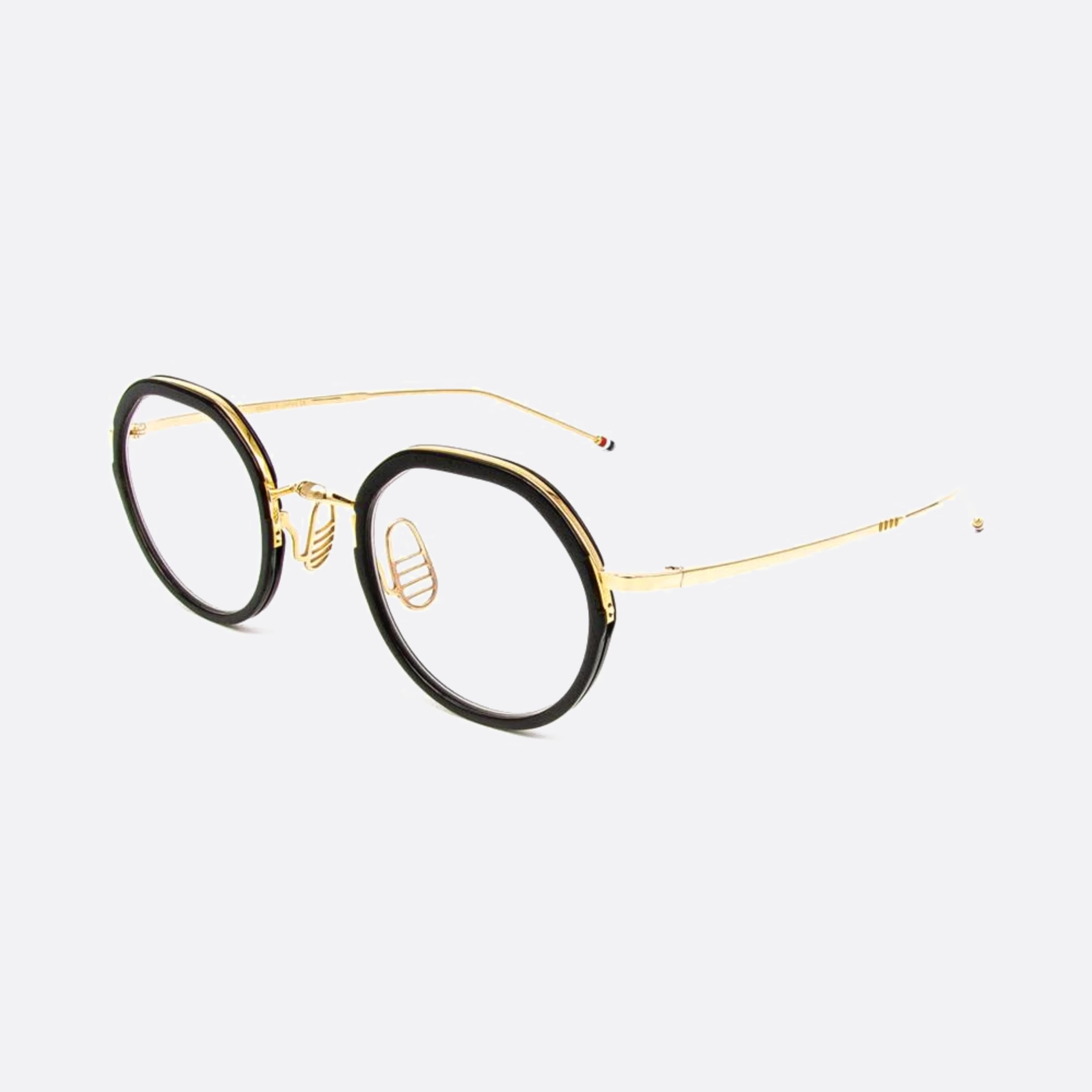 Thom 45mm Browne Ueo911a G0003 911a Black Round Unisex Eyeglasses - Side View