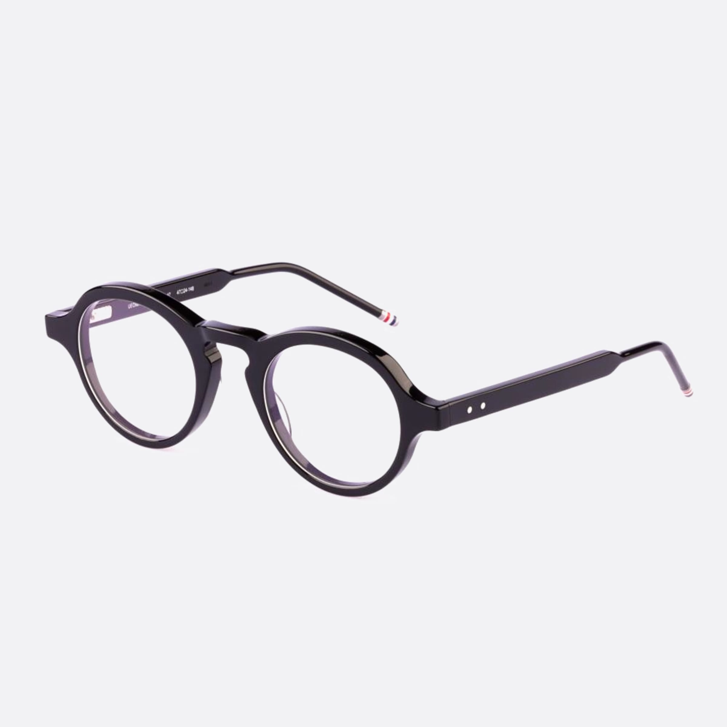 Thom 47mm Browne Ueo926a G0002 926a Black Round Men Eyeglasses - Side View