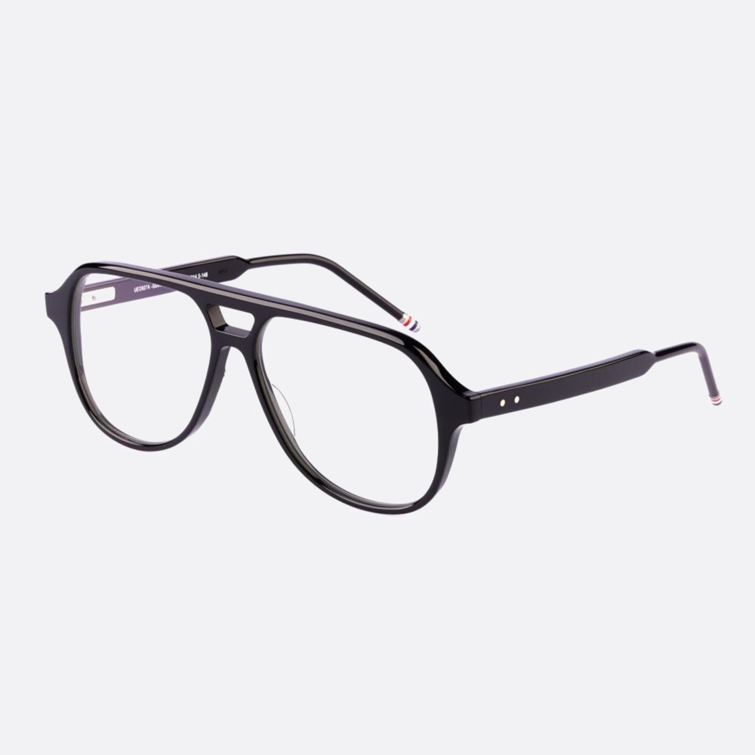 Thom 59mm Browne Ueo927a G0002 927a Black Pilot Unisex Eyeglasses - Side View