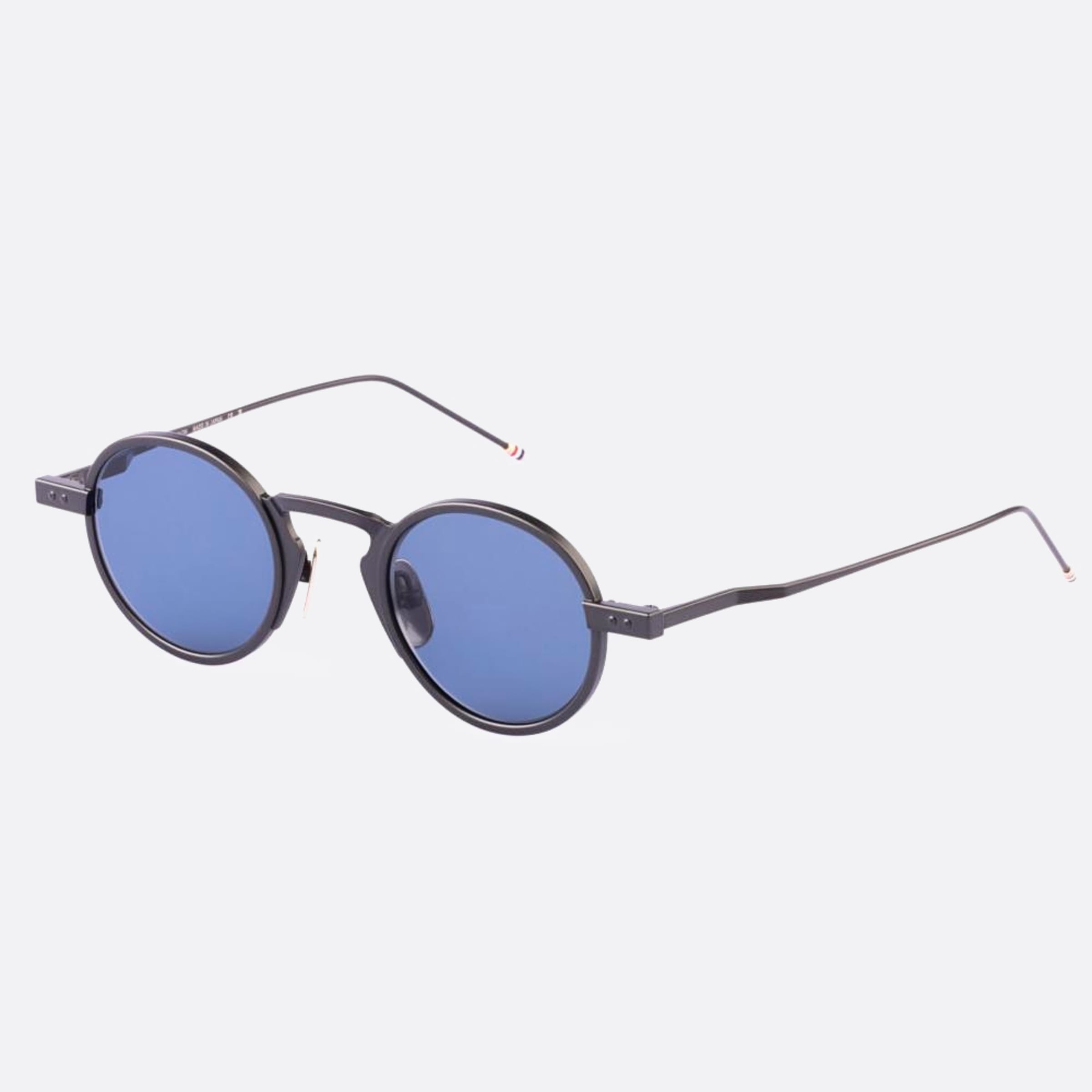 Thom 43mm Browne Ues931a G0001 931a Black Round Men Sunglasses - Side View