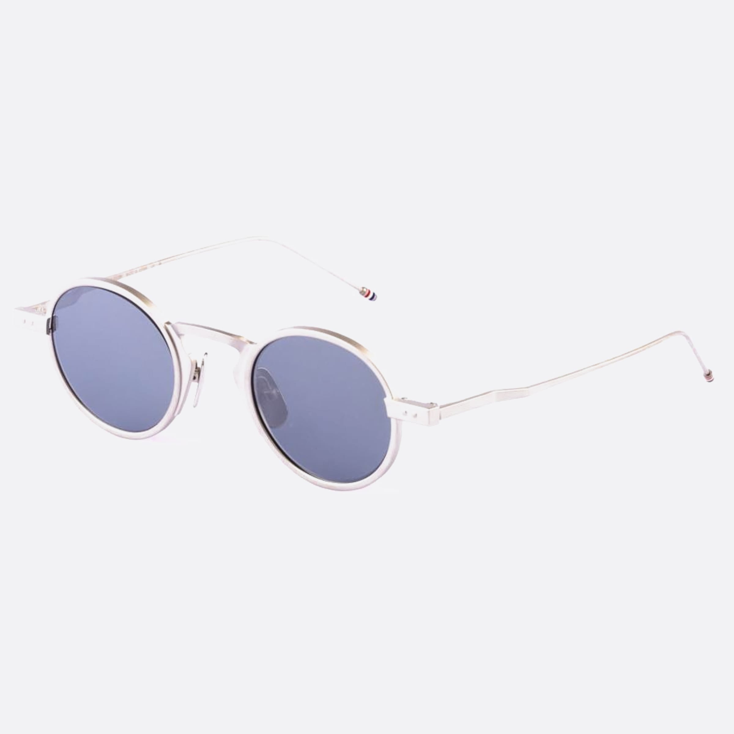 Thom 43mm Browne Ues931a G0001 931a Silver Round Men Sunglasses - Side View