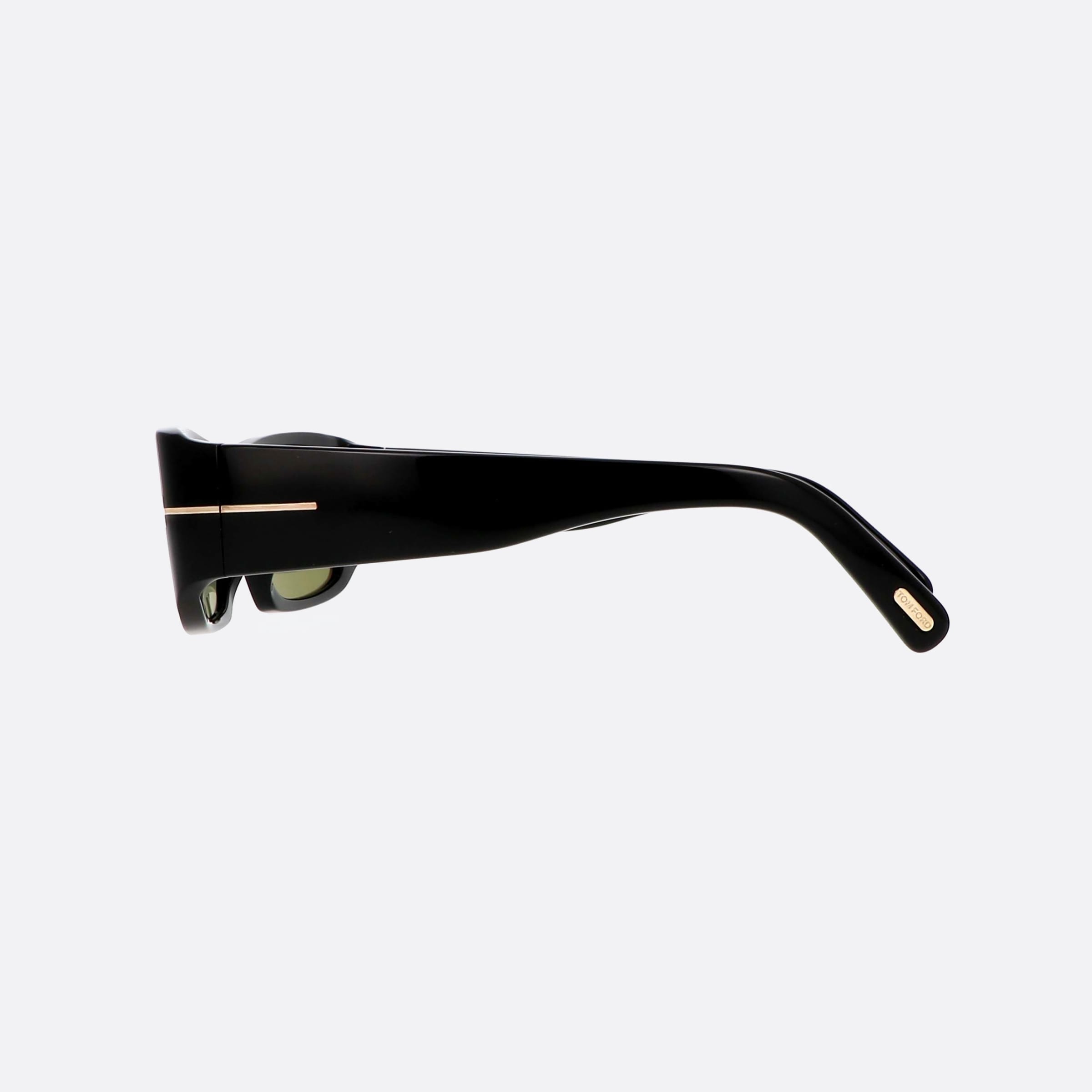 Tom 56mm Ford Andres Ft0986 01n Black Rectangle Unisex Sunglasses - Detail View