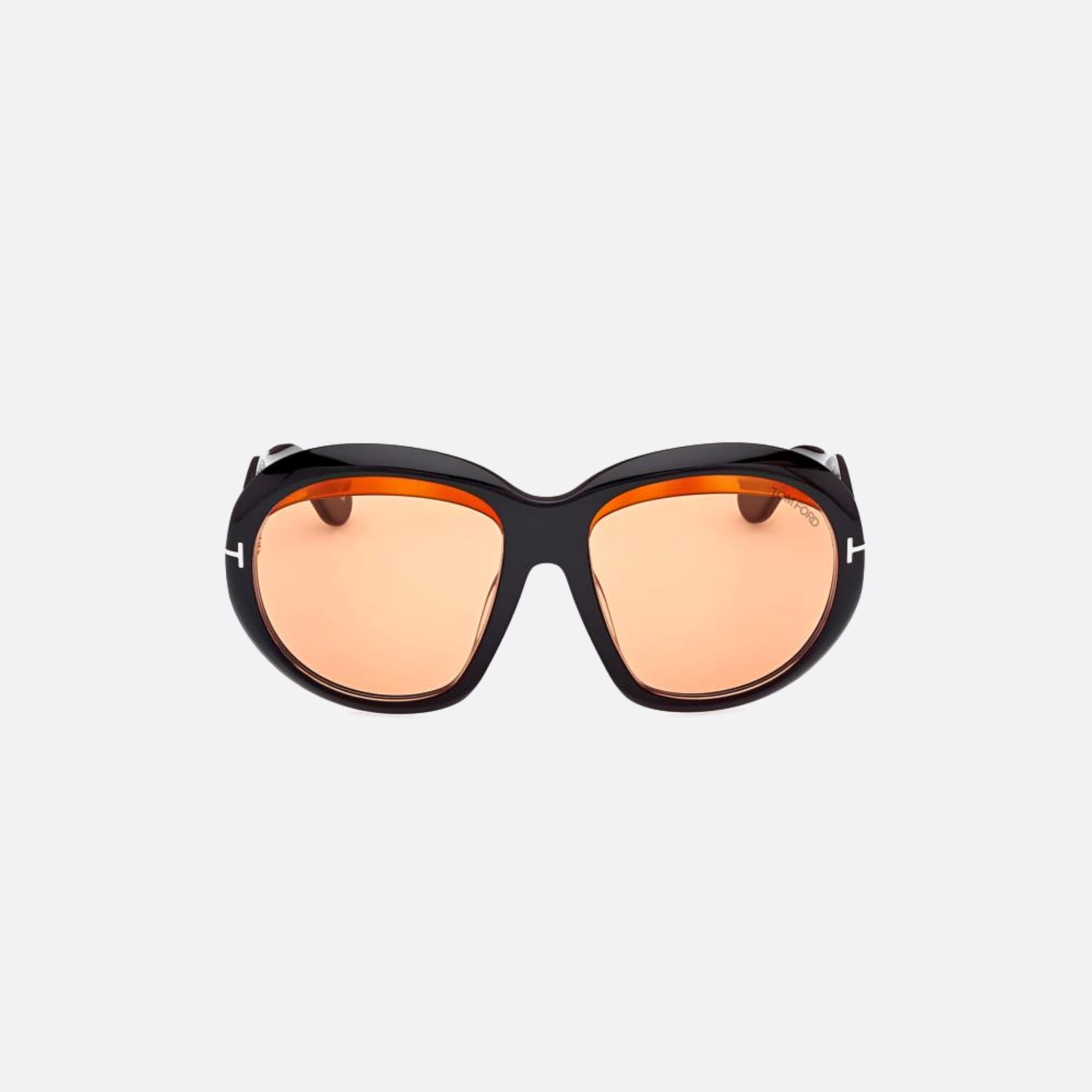 Tom 58mm Ford Angellica Ft1193 01e Black Round Women Sunglasses - Main View