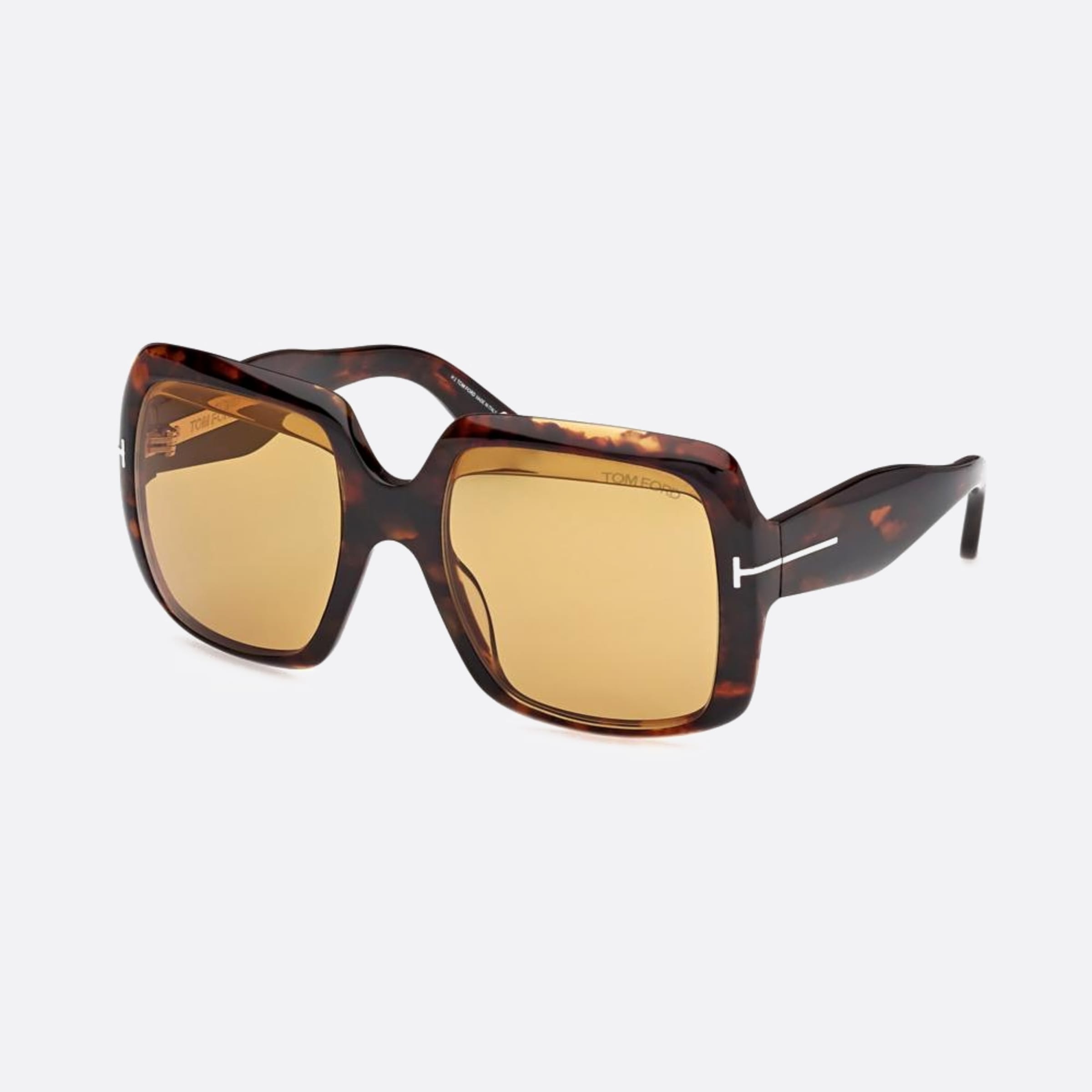 Tom 55mm Women's Ford Aurora Ft1194 52e Havana Geometric Sunglasses - Side View