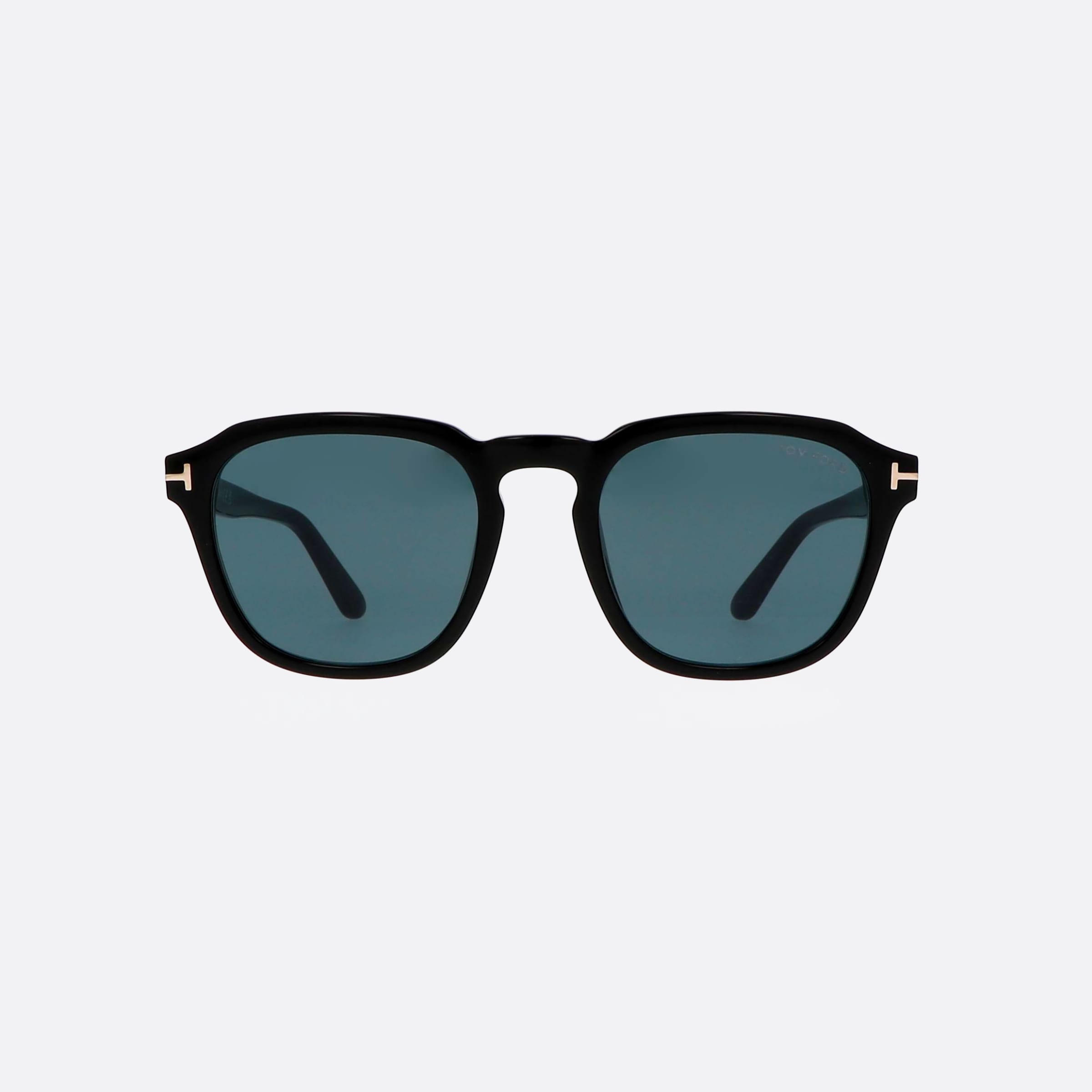 Tom 52mm Ford Avery Ft0931 01v Black Round Men Sunglasses - Side View