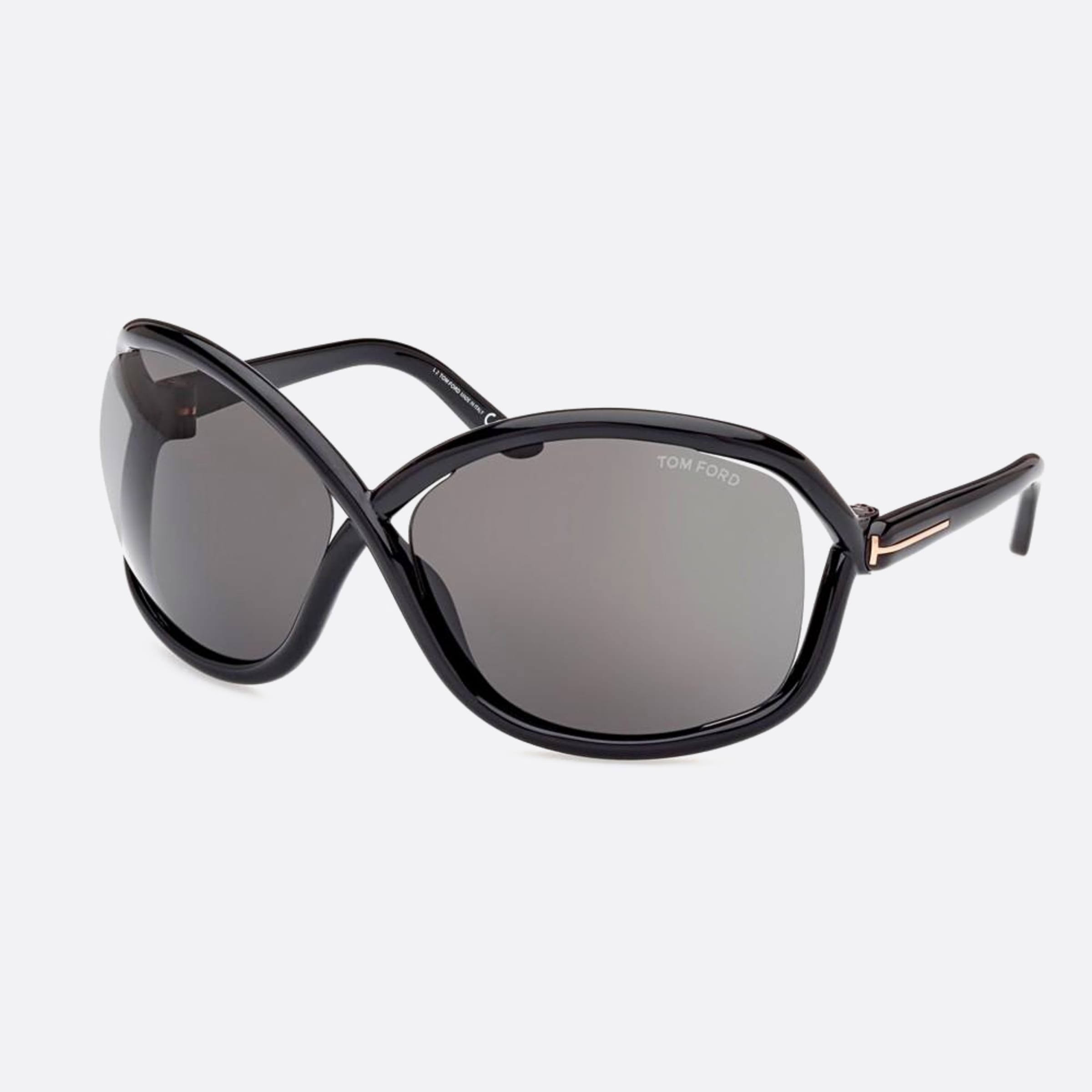 Tom 68mm Ford Bettina 01a Black Butterfly Women Sunglasses - Side View