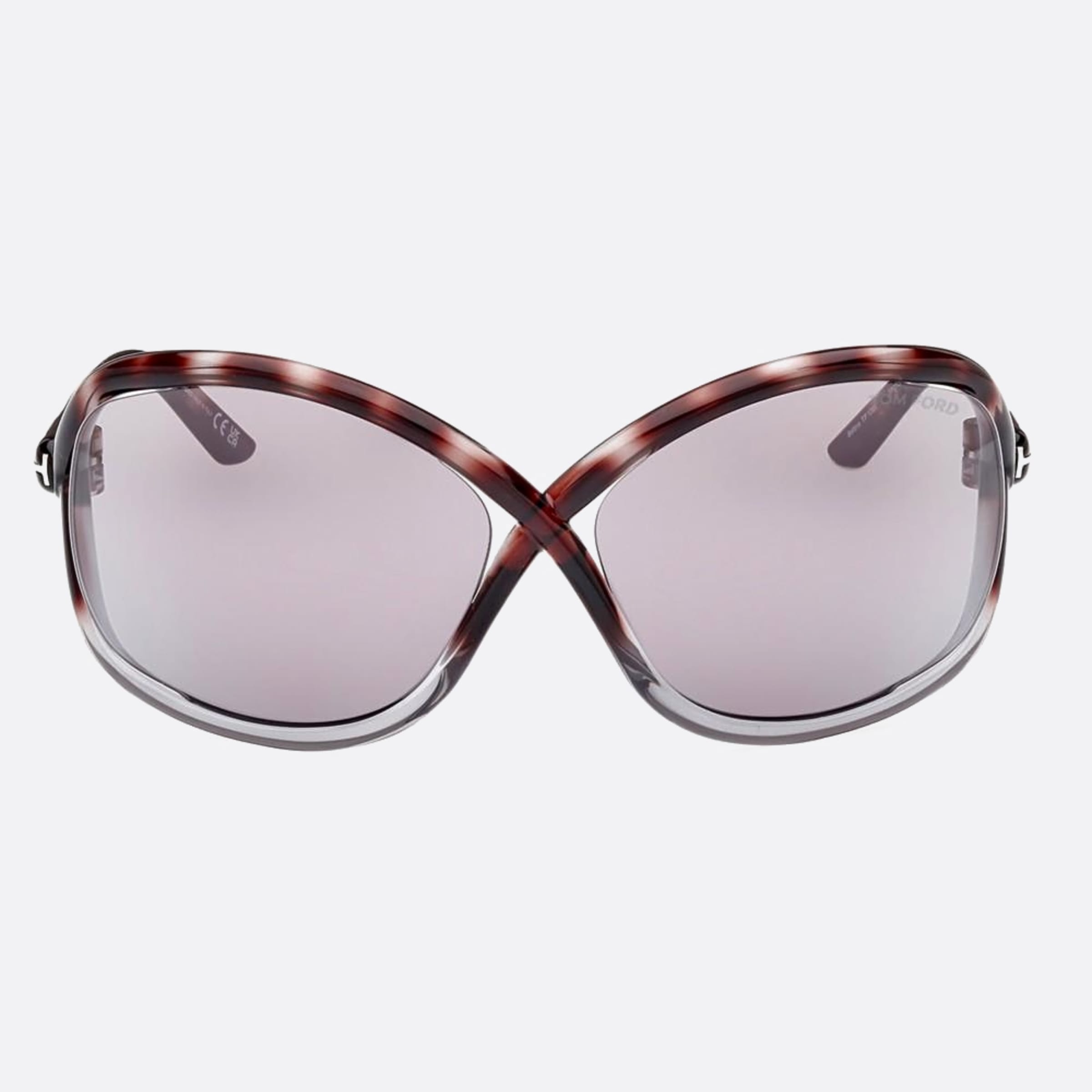 Tom 68mm Ford Bettina 55c Havana Butterfly Women Sunglasses - Main View