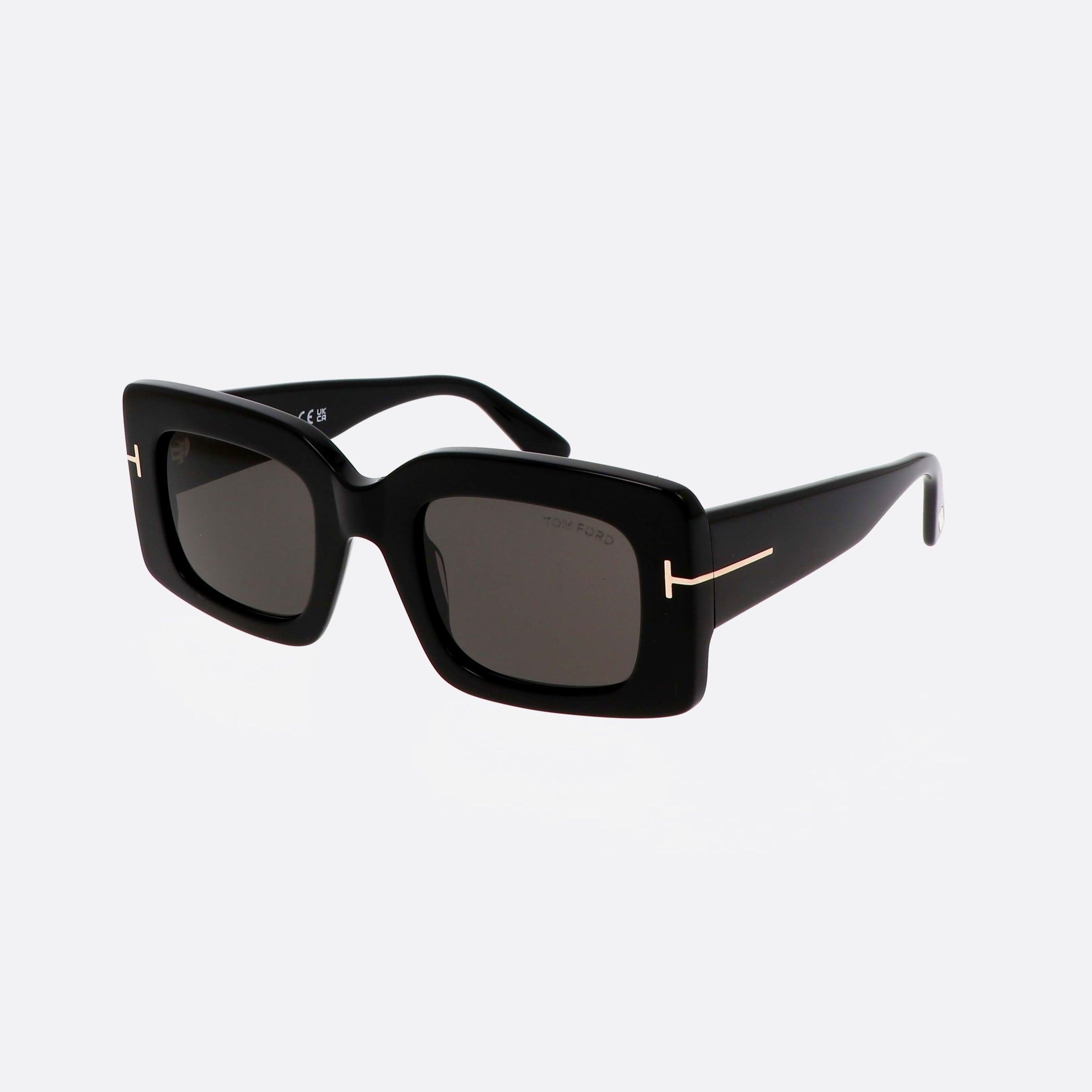 Tom 50mm Ford Brigitta Ft1188 01a Black Square Unisex Sunglasses - Main View