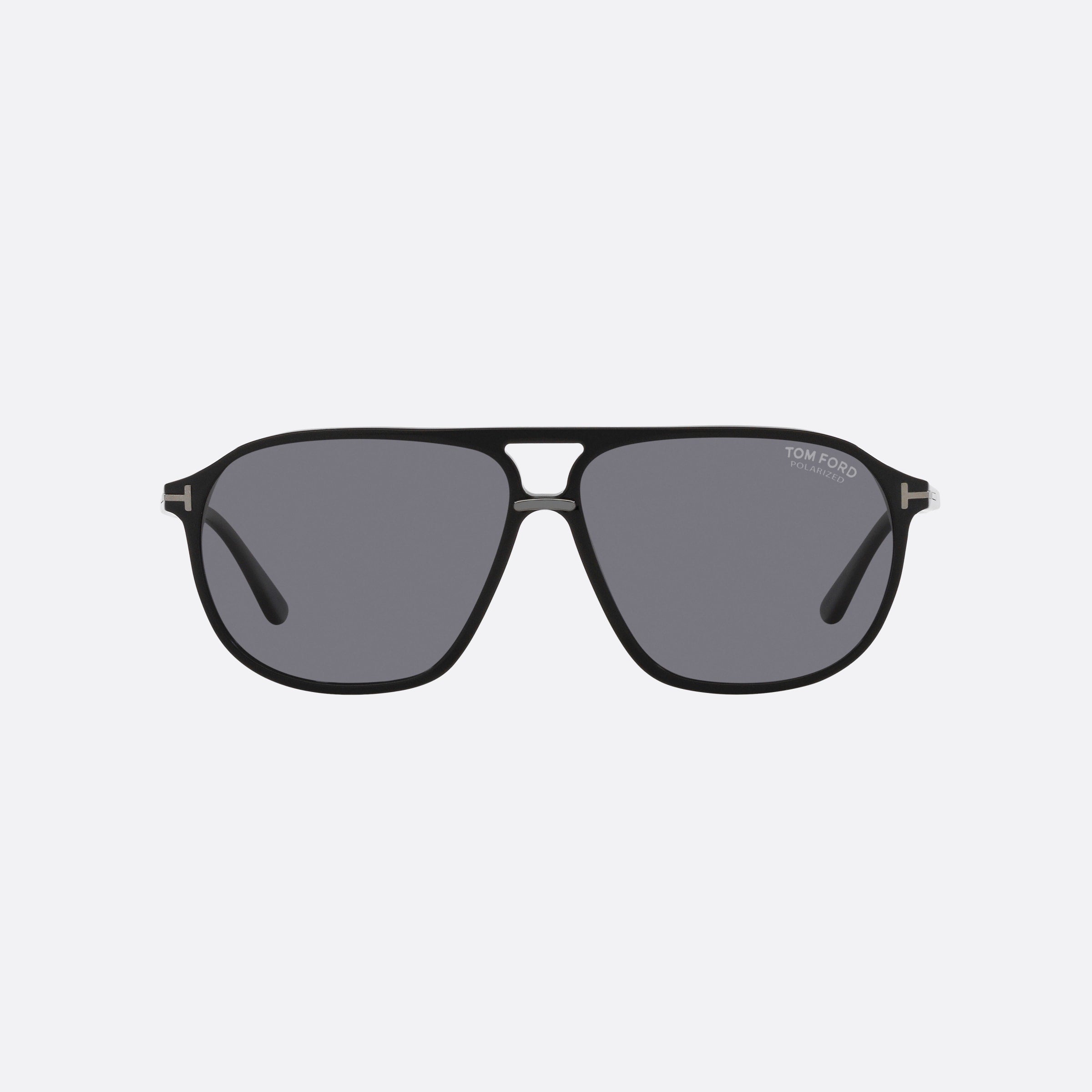 Tom 61mm Ford Bruce Black Square Polarized Men Sunglasses - Side View