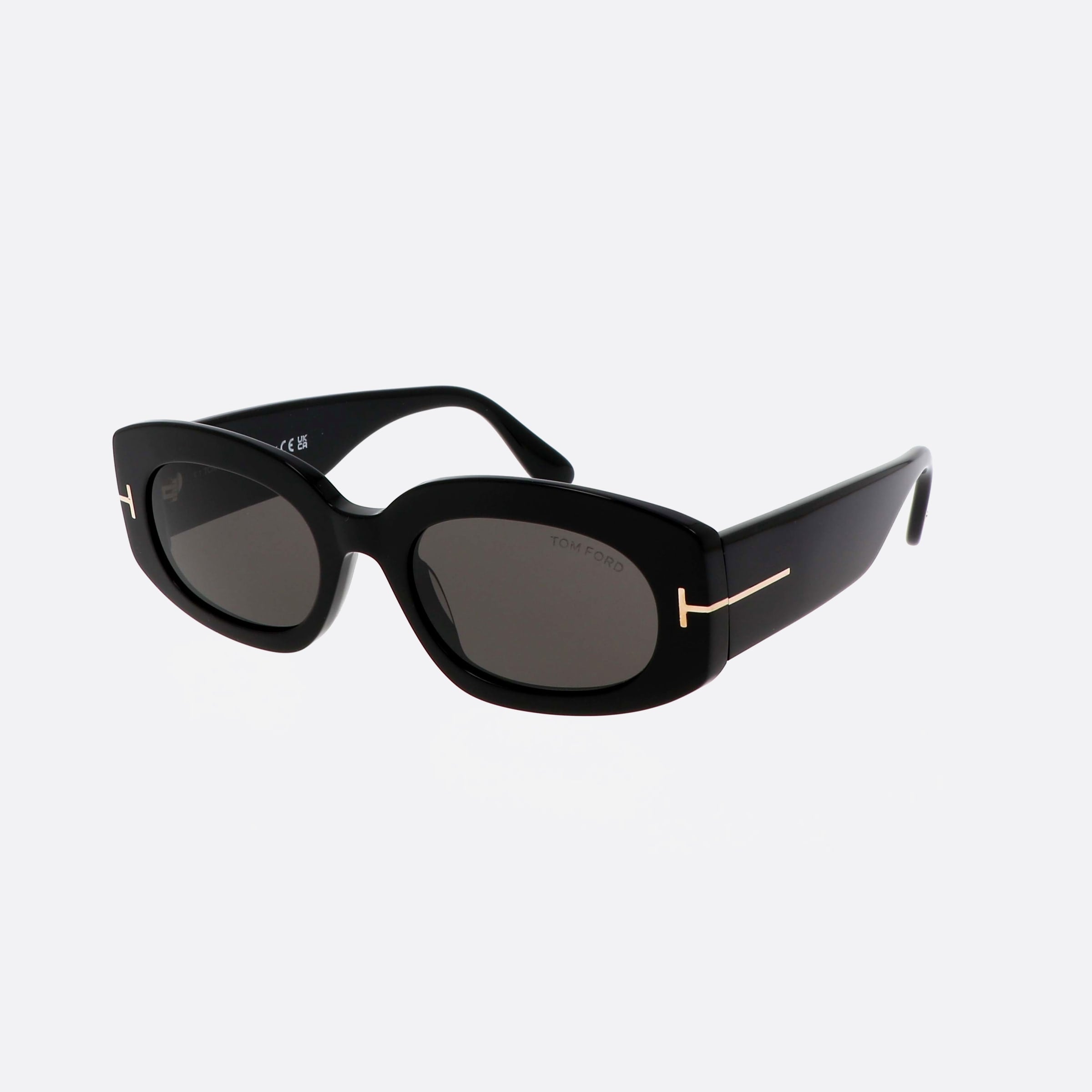 Tom 52mm Ford Cielle Ft1187 01a Black Oval Unisex Sunglasses - Main View