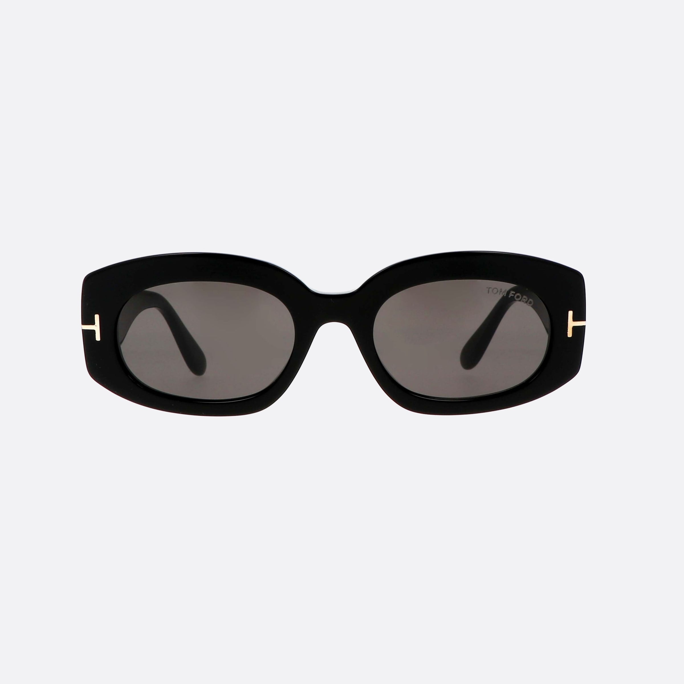 Tom 52mm Ford Cielle Ft1187 01a Black Oval Unisex Sunglasses - Side View