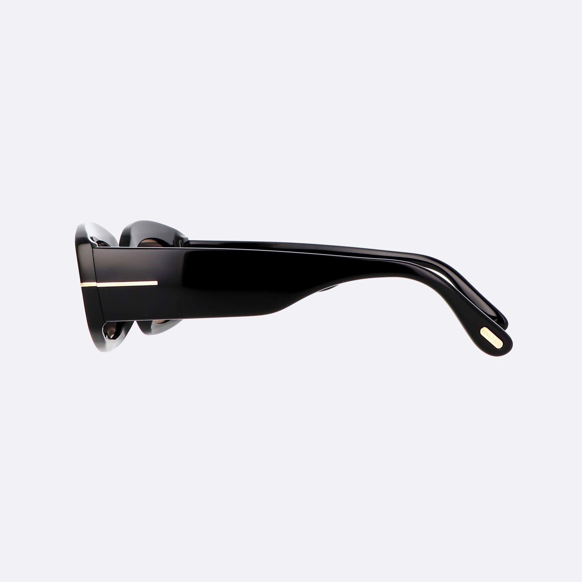 Tom 52mm Ford Cielle Ft1187 01a Black Oval Unisex Sunglasses - Detail View