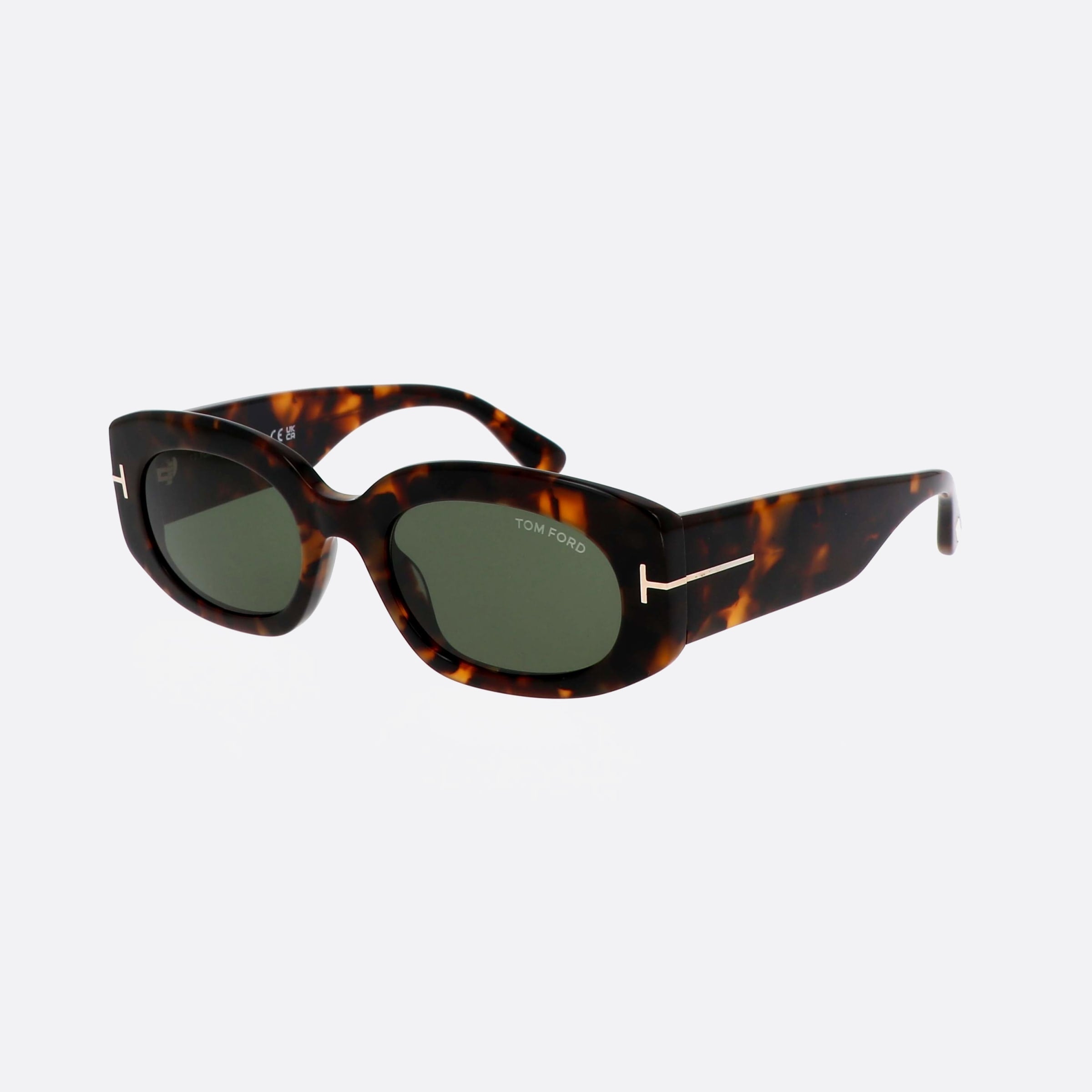 Tom 52mm Ford Cielle Ft1187 52n Tortoise Oval Unisex Sunglasses - Main View