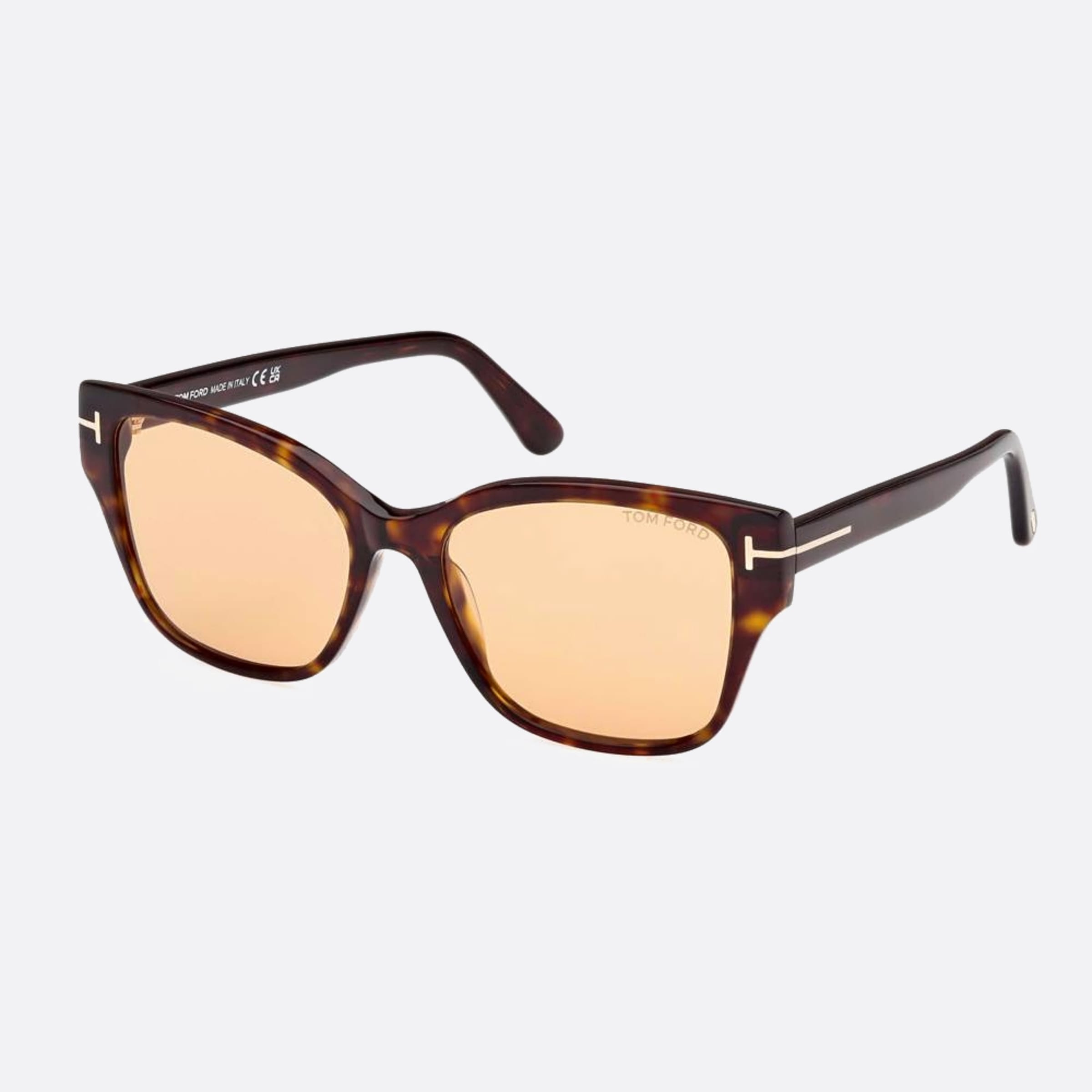 Tom 55mm Ford Elsa 52e Havana Butterfly Photochromic Women Sunglasses - Side View