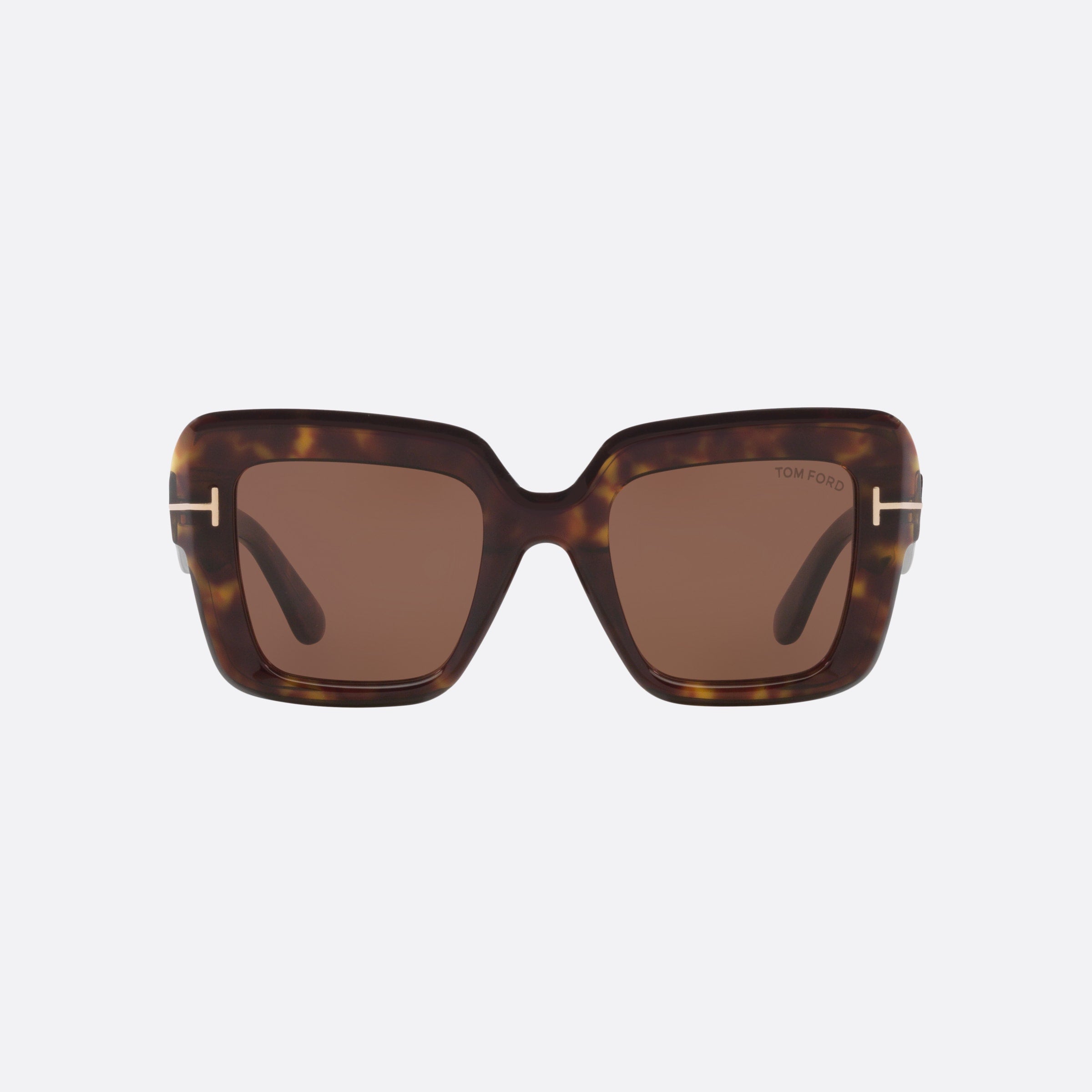 Tom 50mm Ford Esme 52j Tortoise Square Women Sunglasses - Side View
