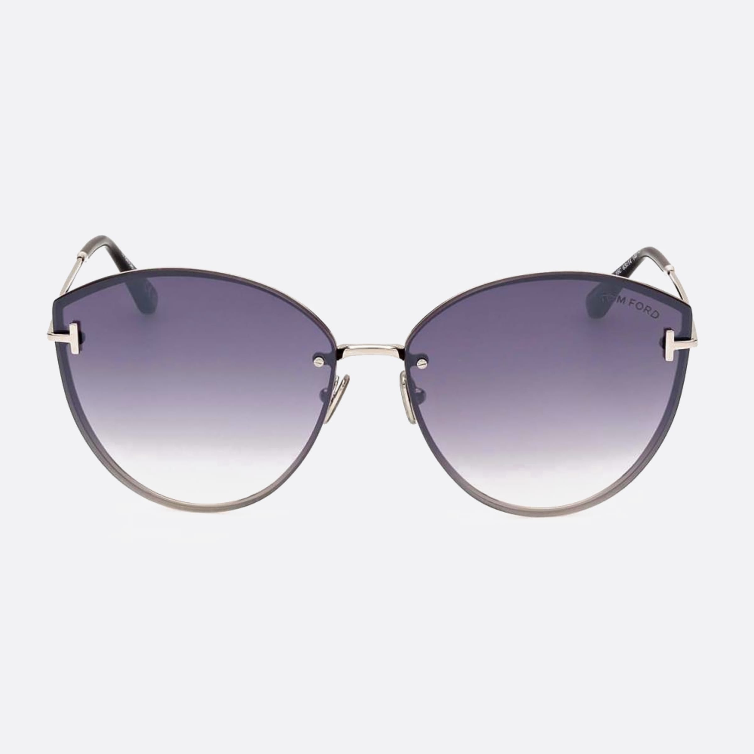 Tom 63mm Ford Evangeline 16c Silver Cat Eye Women Sunglasses - Main View