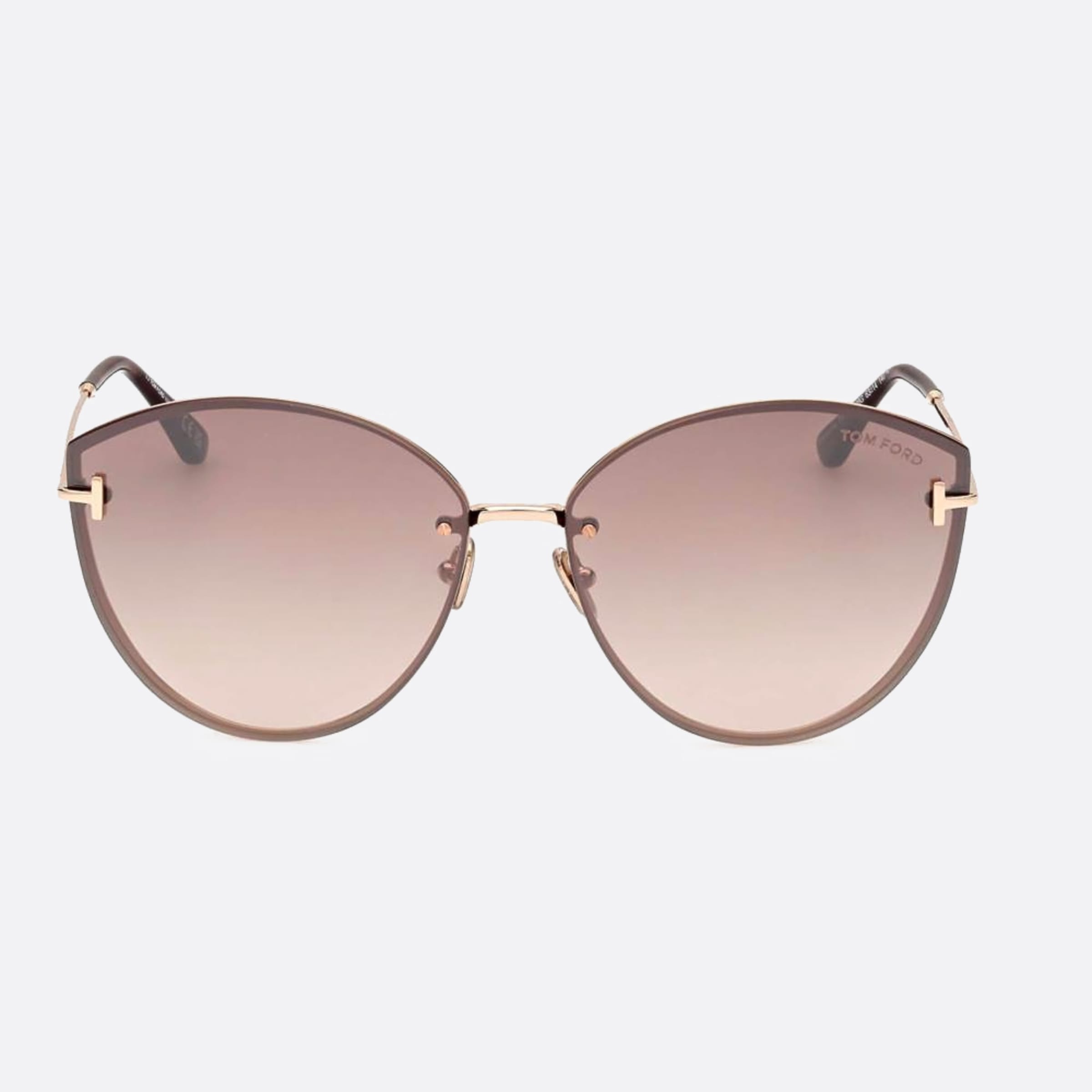 Tom 63mm Ford Evangeline 28g Rose Gold Cat Eye Women Sunglasses - Main View