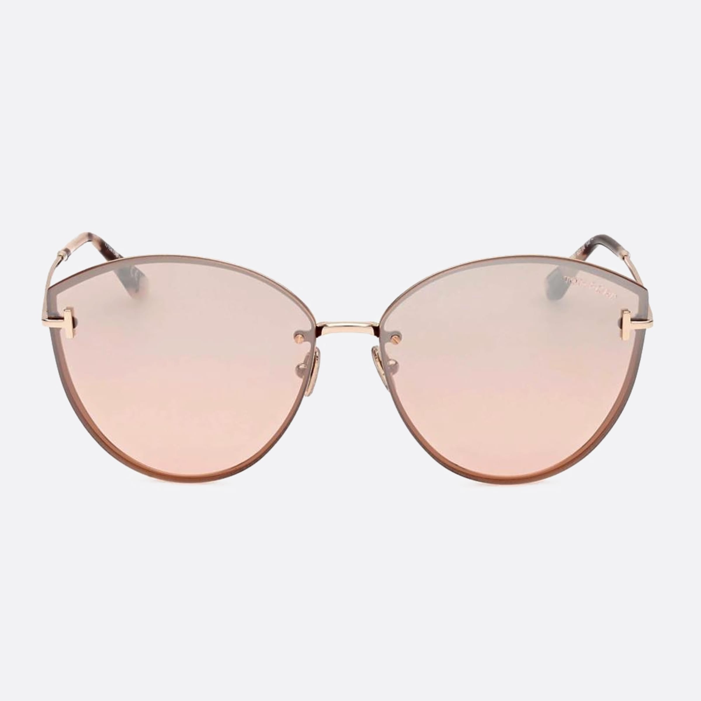 Tom 63mm Ford Evangeline 28u Rose Gold Cat Eye Women Sunglasses - Main View