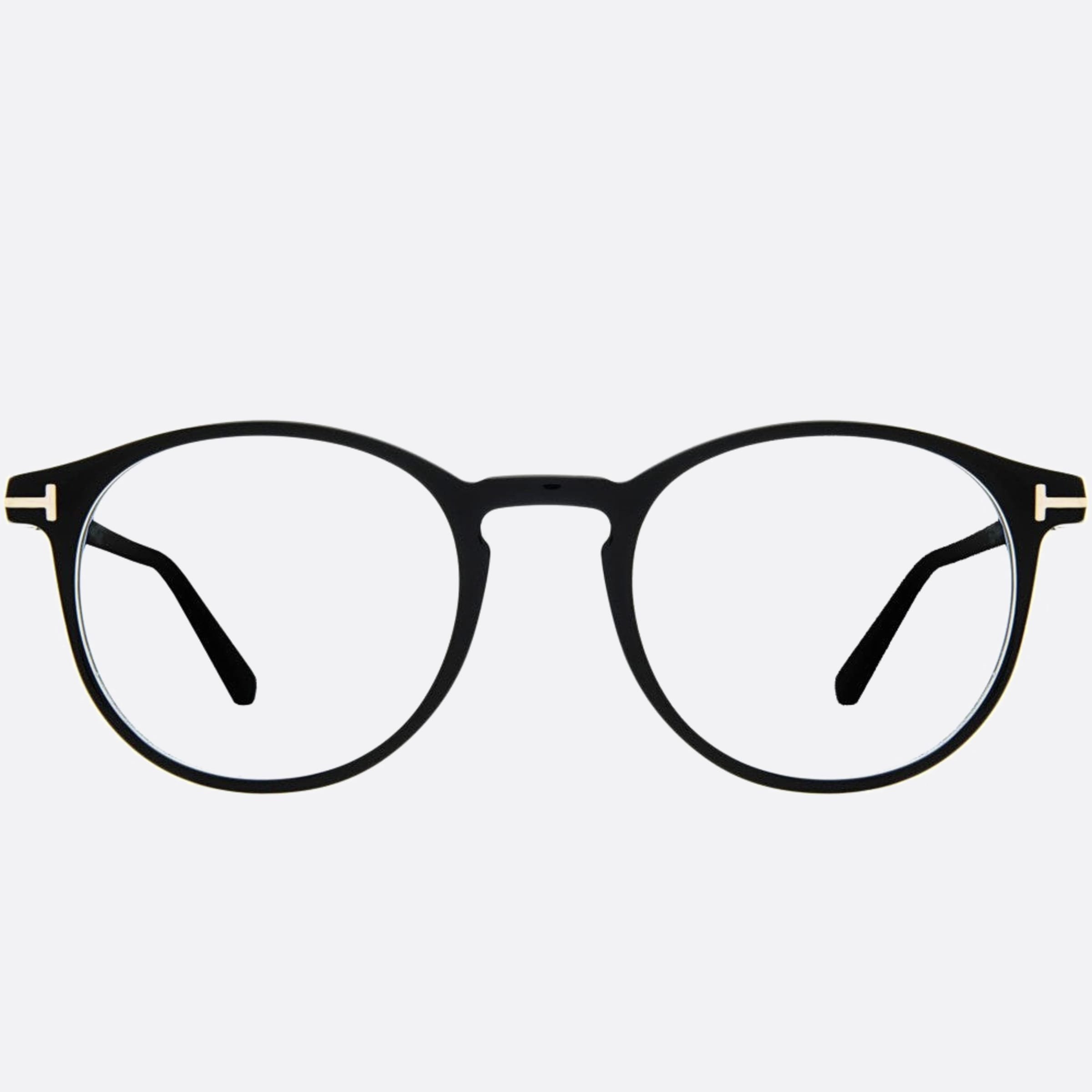 Tom 48mm Ford Black Round Men Eyeglasses - Main View