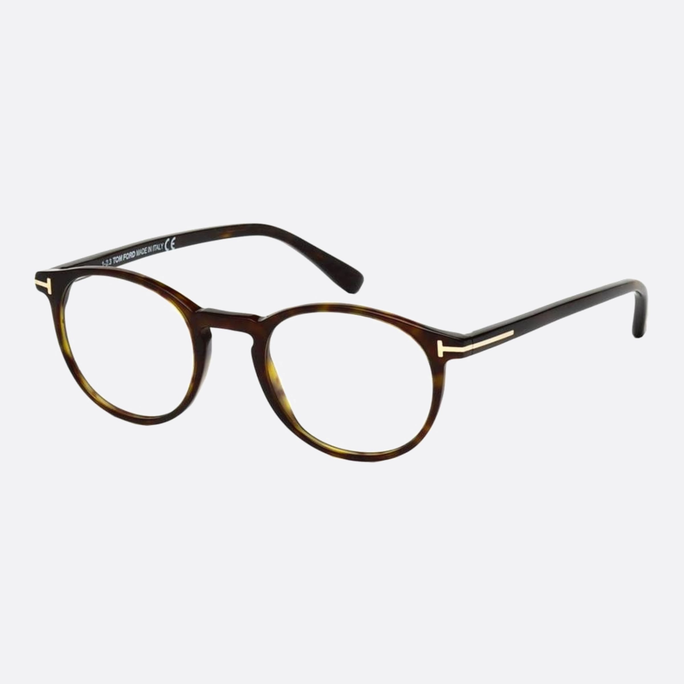 Tom 48mm Ford Havana Round Men Eyeglasses - Side View
