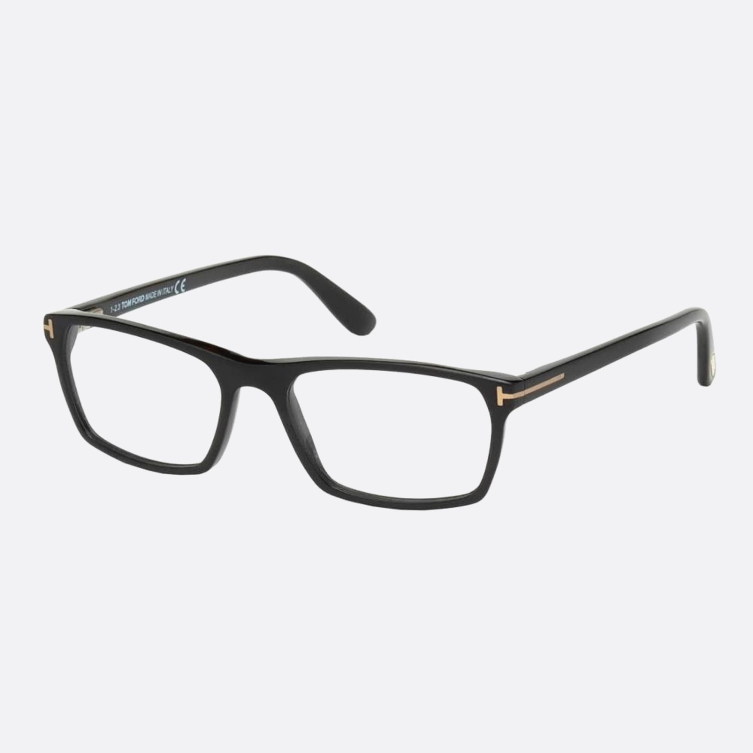 Tom 56mm Ford Black Geometric Men Eyeglasses - Side View