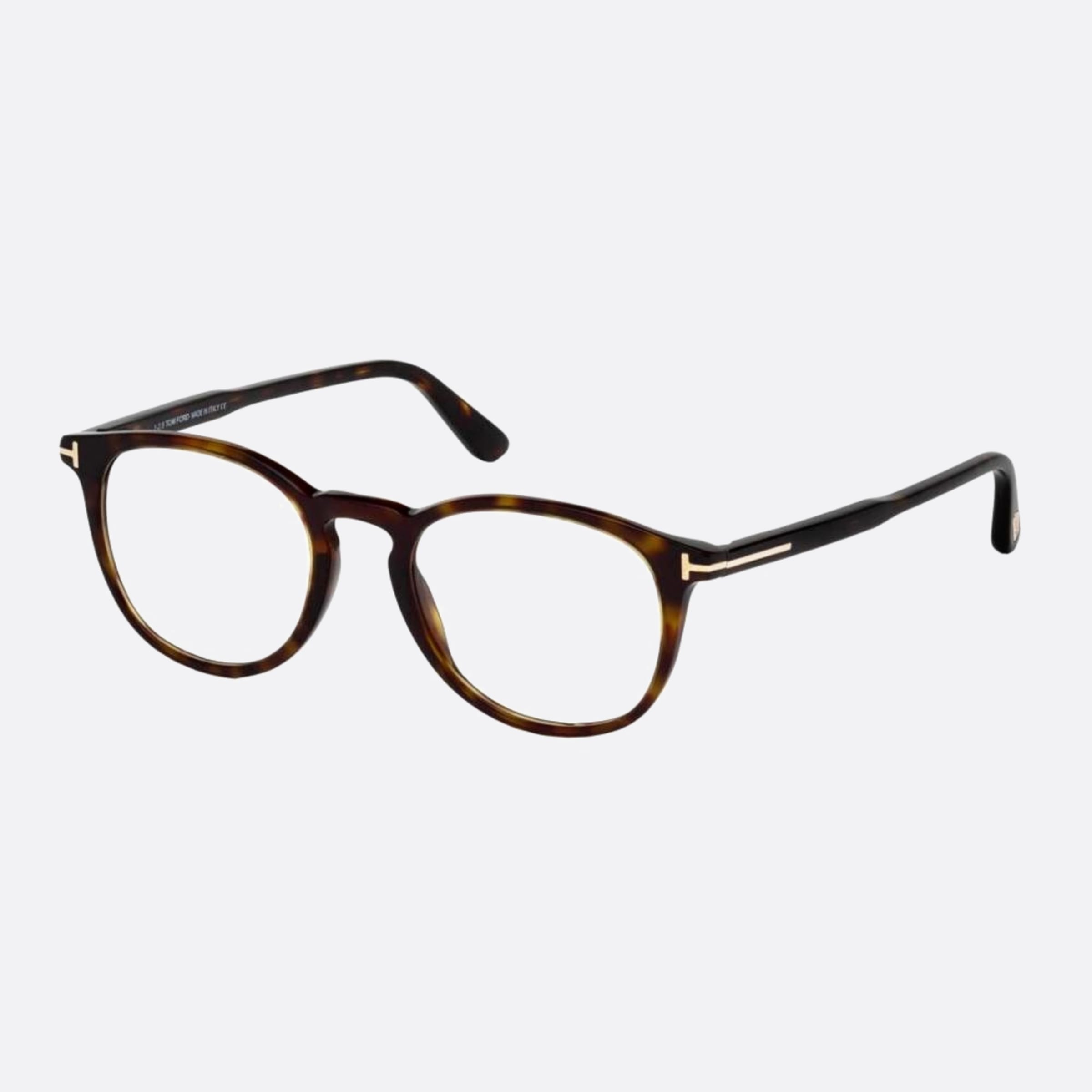 Tom 51mm Ford Havana Geometric Unisex Eyeglasses - Side View