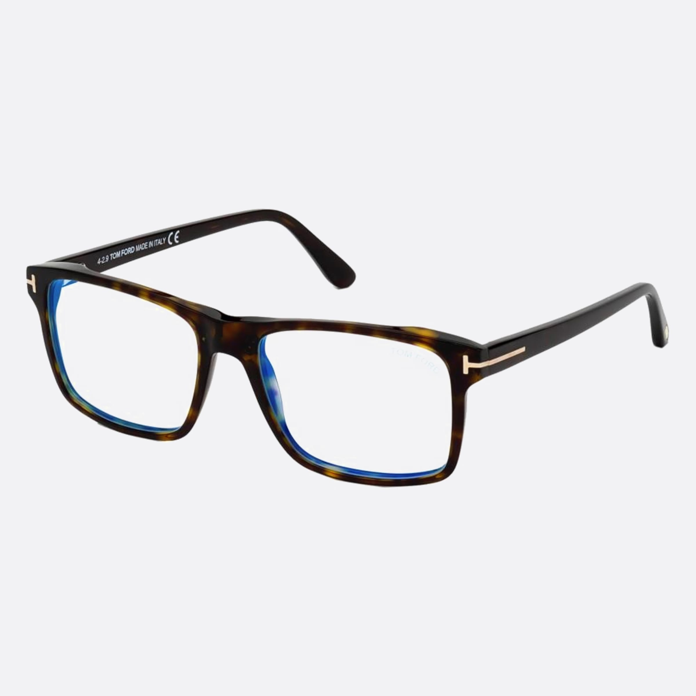 Tom 54mm Ford Blue Block Havana Geometric Men Eyeglasses - Main View