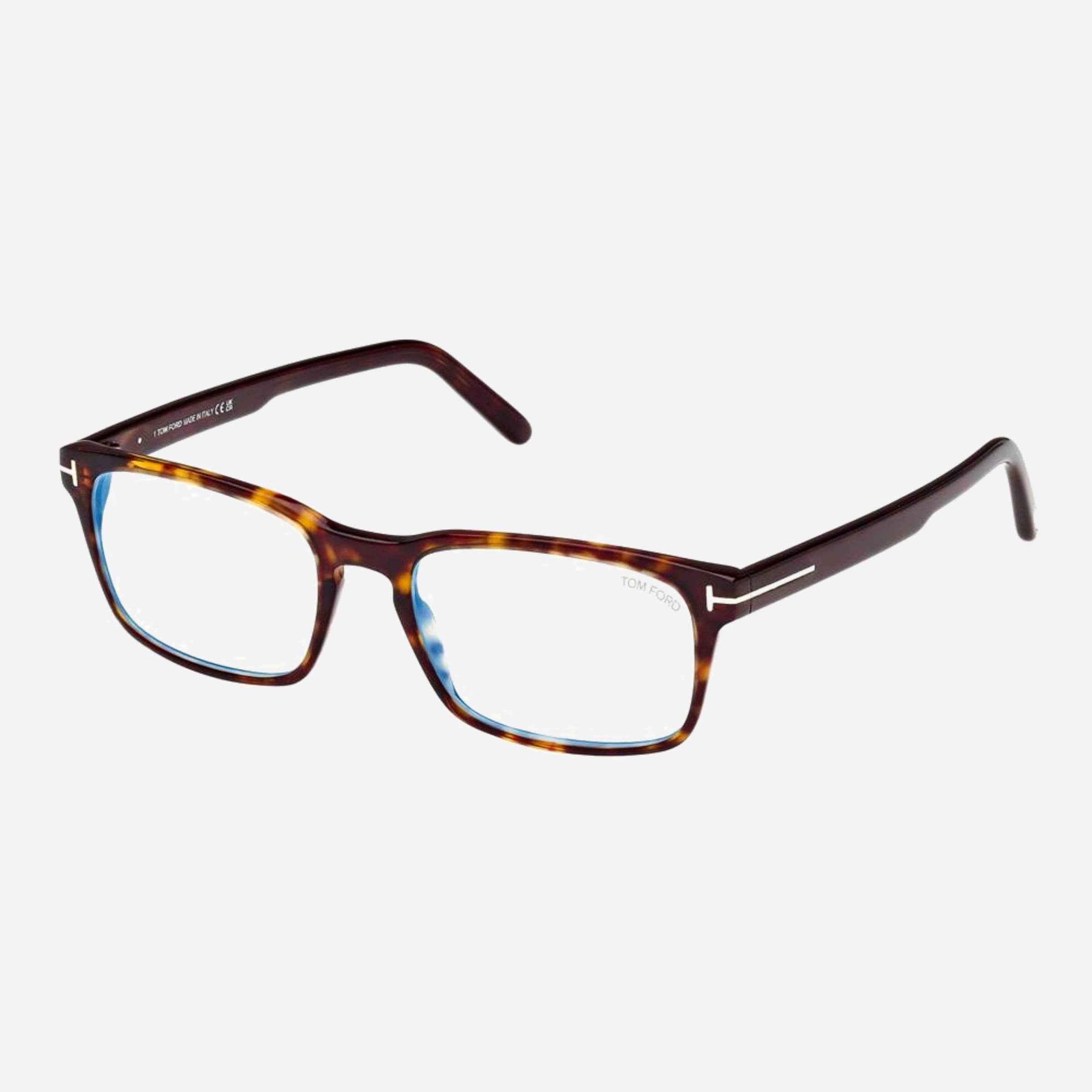 Tom 54mm Ford Blue Block Havana Geometric Men Eyeglasses - Side View