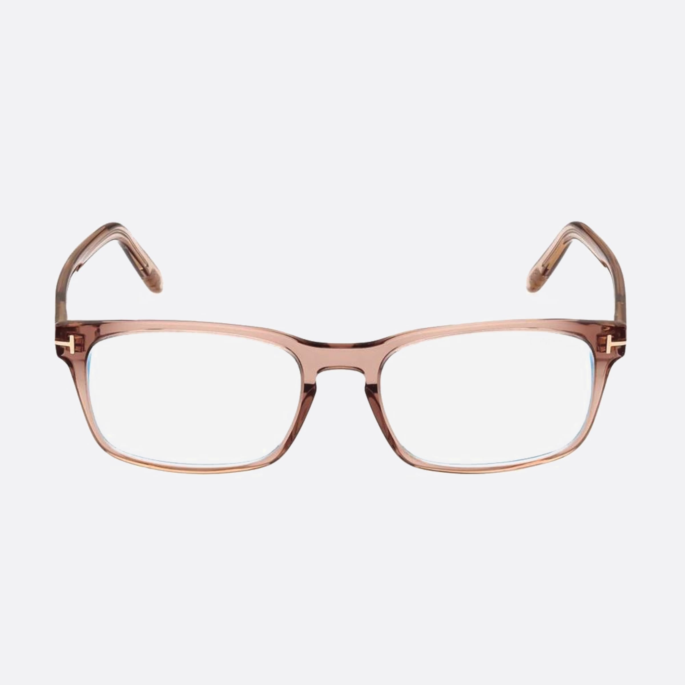 Tom 54mm Ford Blue Block Brown Geometric Men Eyeglasses - Main View