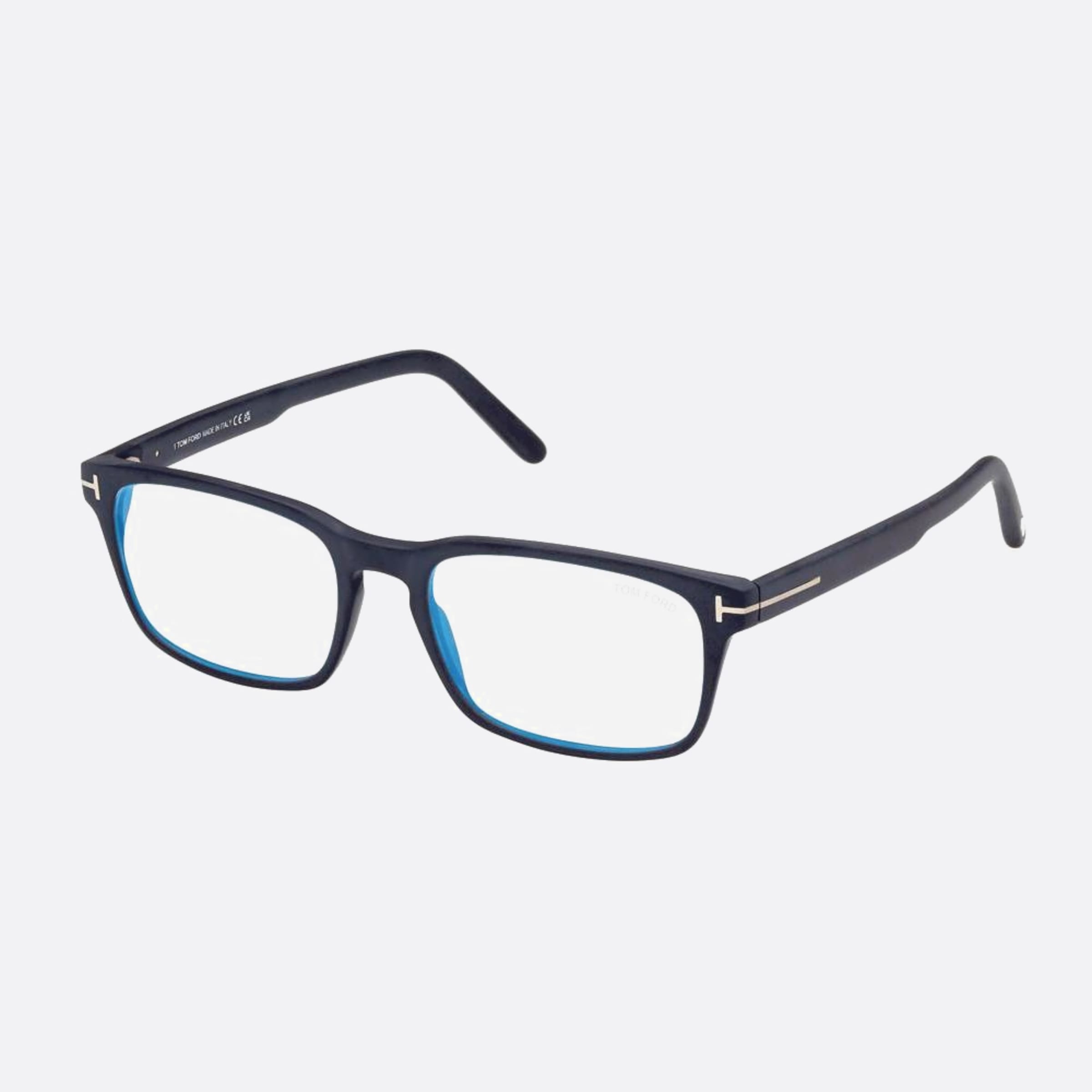Tom 54mm Ford Blue Block Blue Geometric Men Eyeglasses - Side View