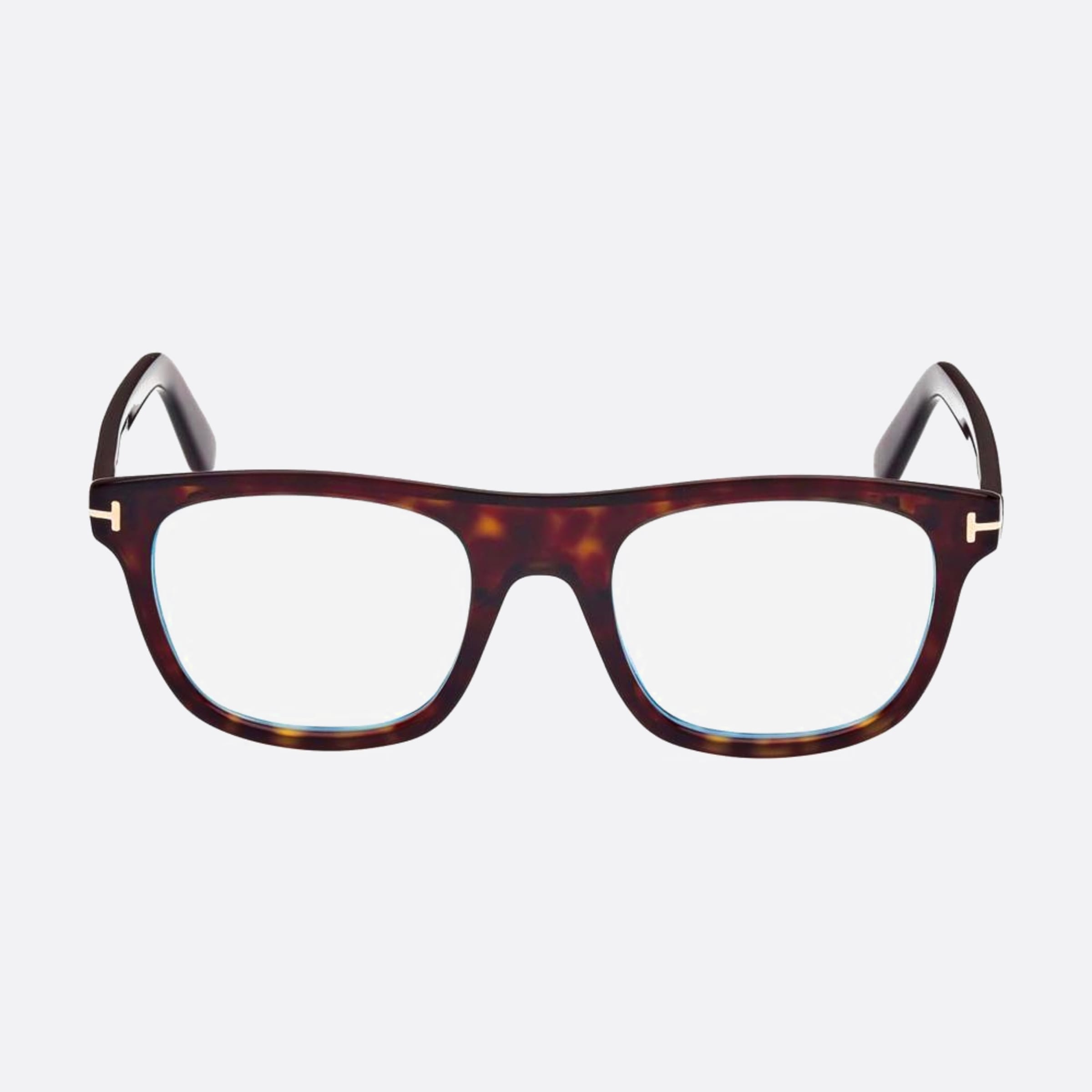 Tom 52mm Ford Blue Block Havana Geometric Men Eyeglasses - Main View
