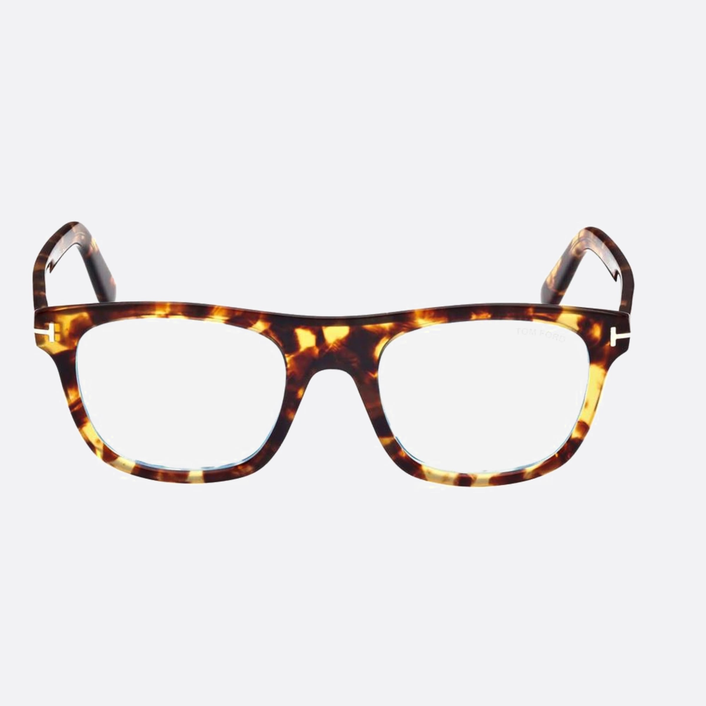 Tom 52mm Ford Blue Block Havana Geometric Men Eyeglasses - Main View