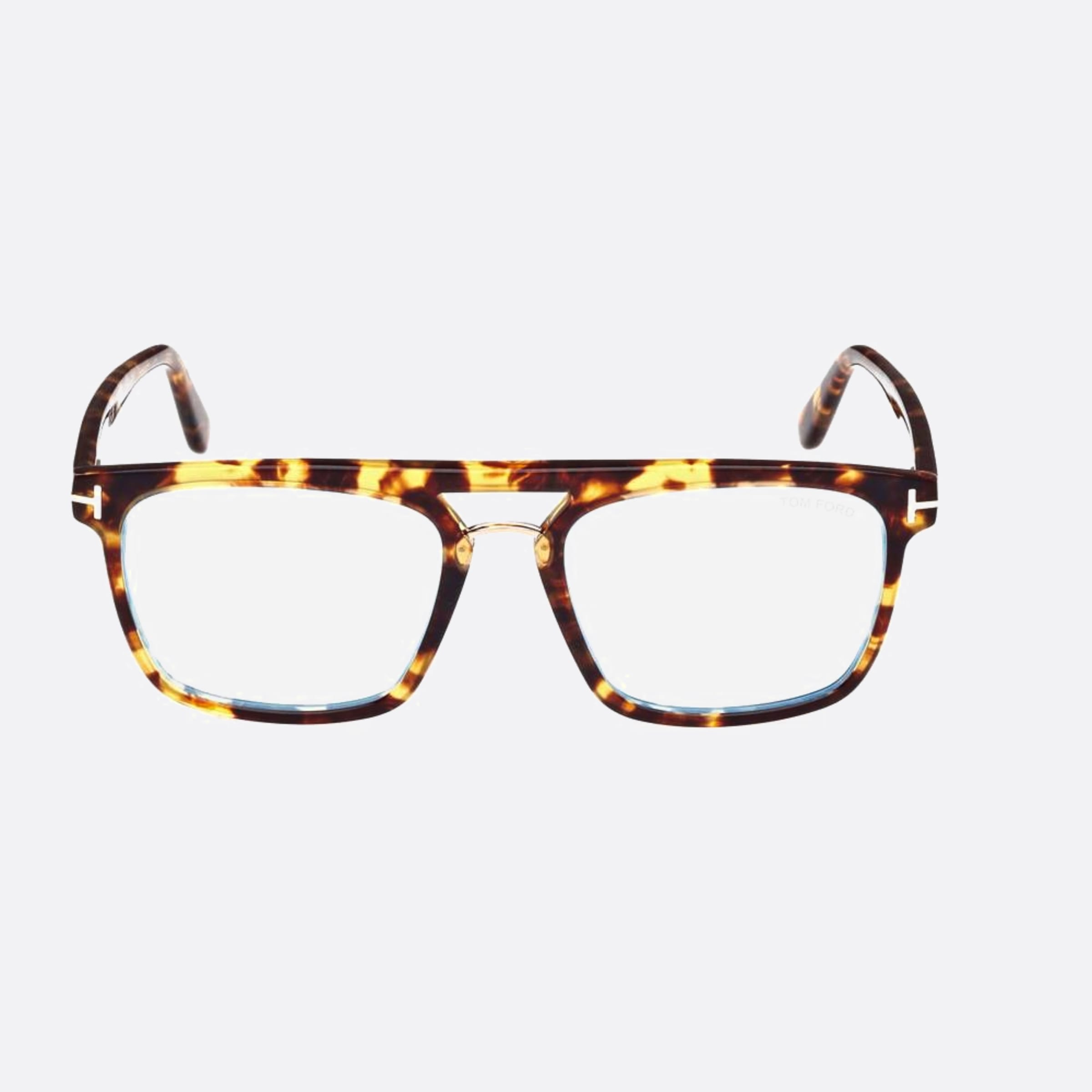 Tom 54mm Ford Blue Block Havana Geometric Men Eyeglasses - Main View