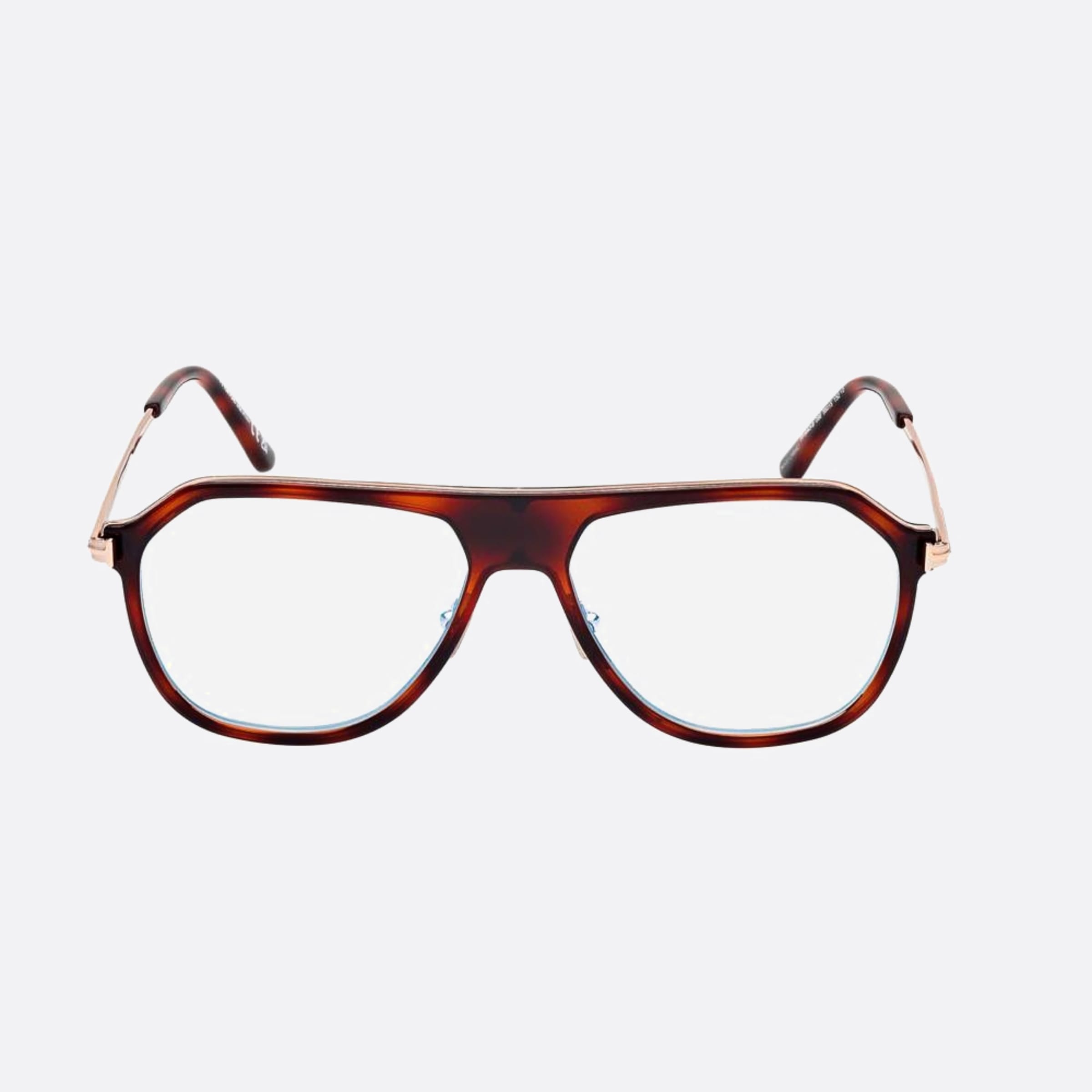 Tom 56mm Ford Blue Block Havana Pilot Men Eyeglasses - Main View