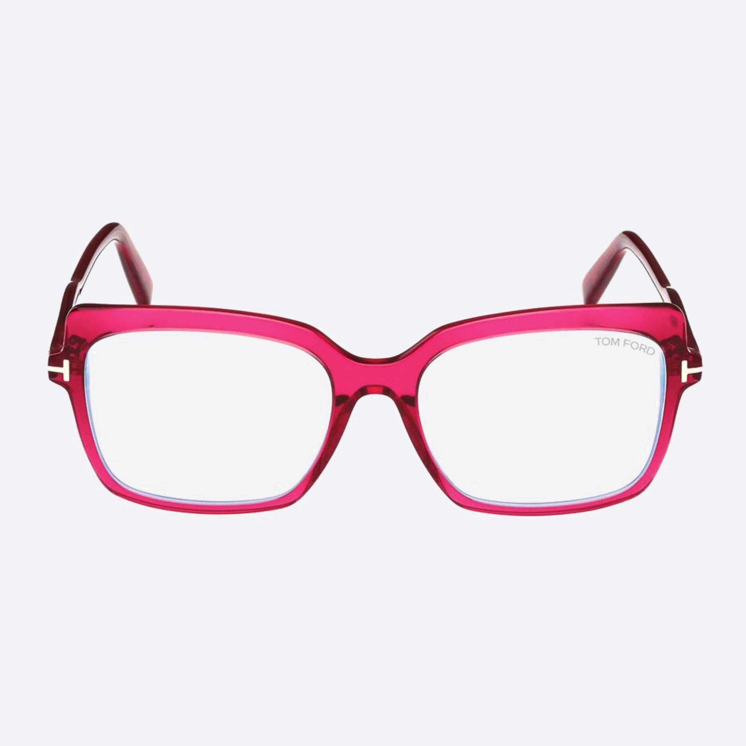 Tom 54mm Ford Blue Block Pink Geometric Unisex Eyeglasses - Main View