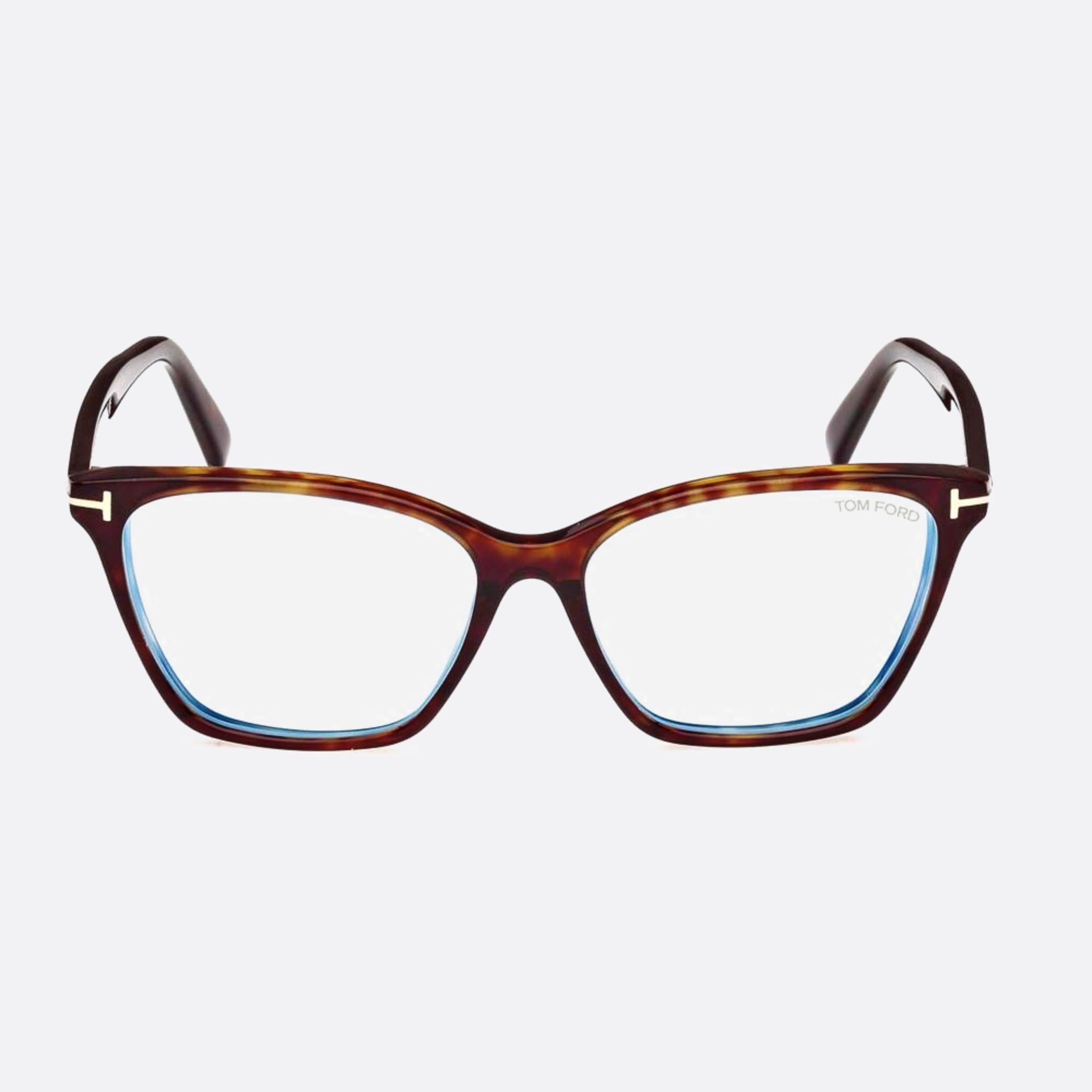 Tom 56mm Ford Blue Block Havana Cat Eye Women Eyeglasses - Main View