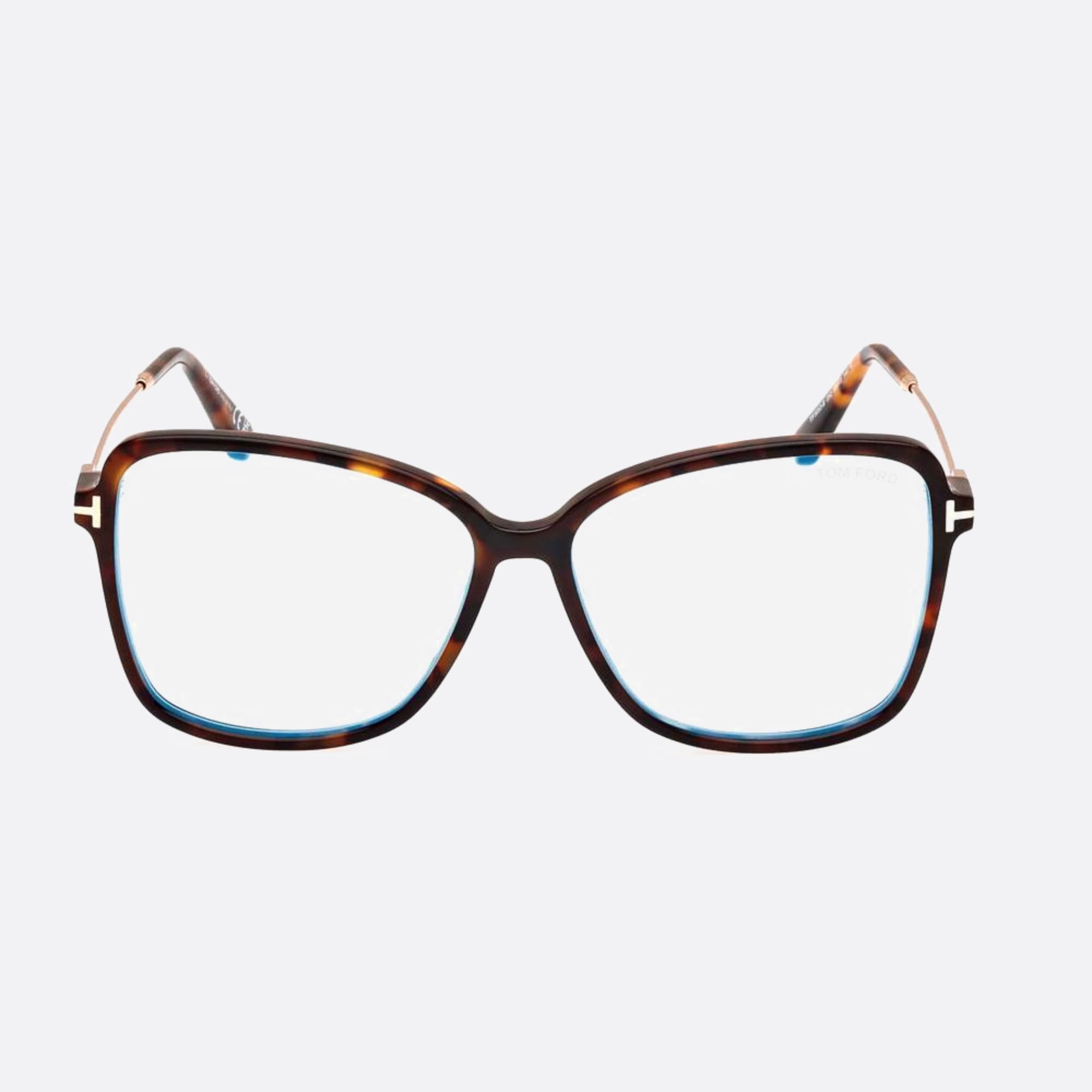 Tom 55mm Ford Blue Block Havana Butterfly Women Eyeglasses - Main View