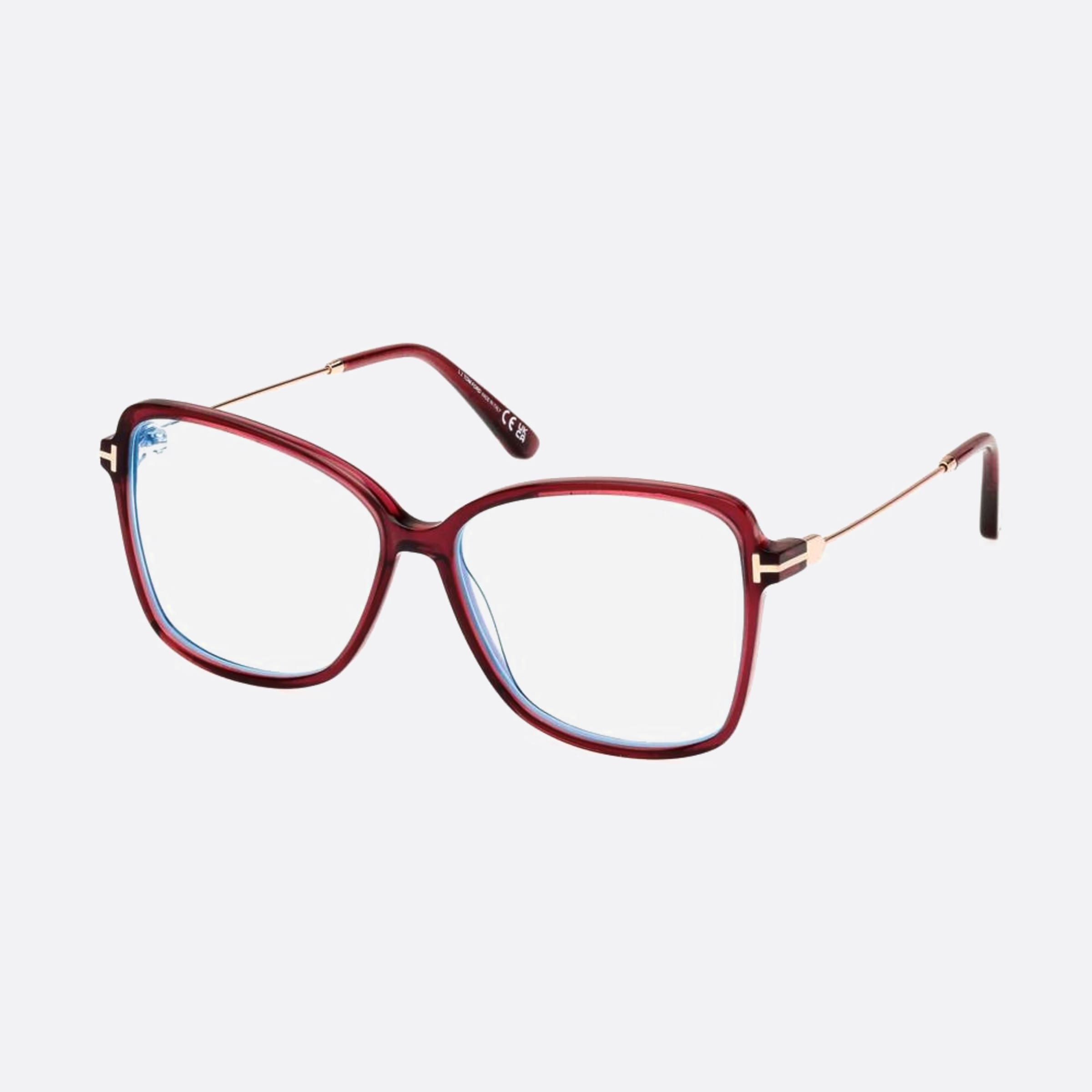 Tom 55mm Ford Blue Block Red Butterfly Women Eyeglasses - Side View