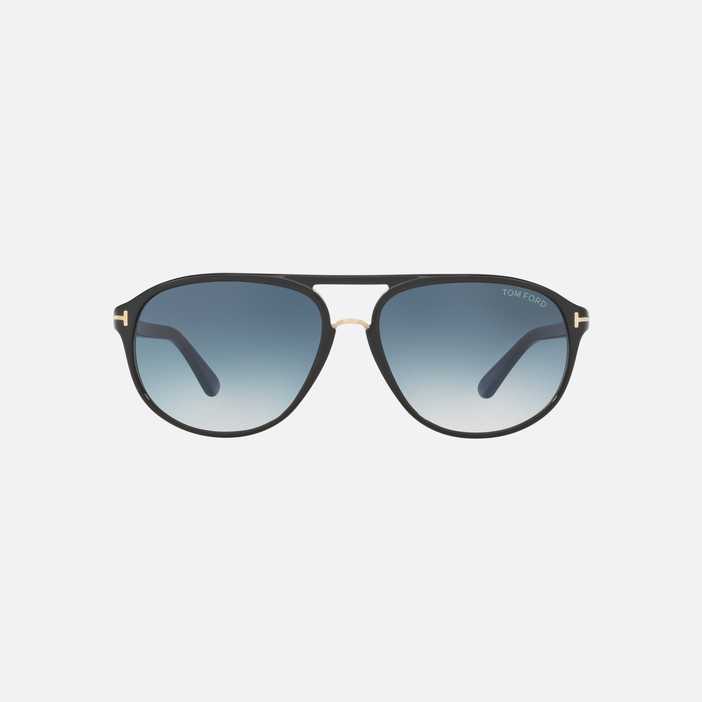 Tom 60mm Ford Ft0447 Jacob Black Rectangle Men Sunglasses - Side View