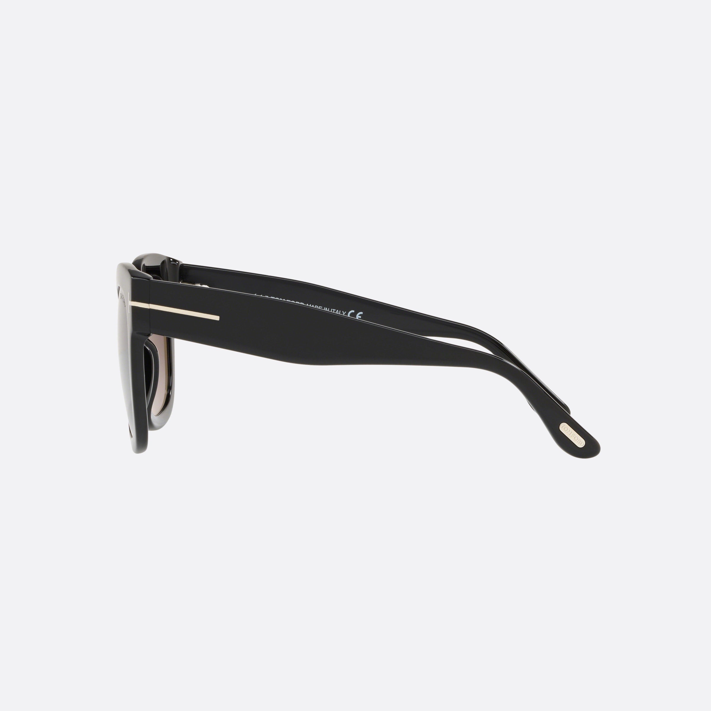 Tom 52mm Ford Ft0613 Black Square Women Sunglasses - Detail View