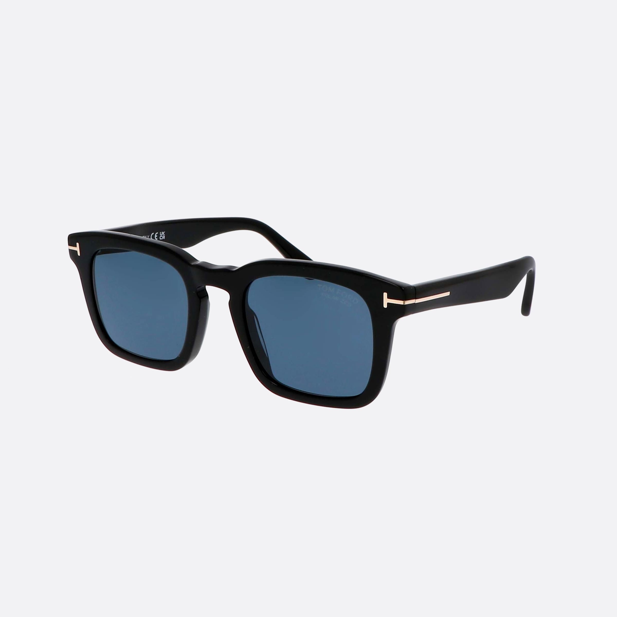 Tom 50mm Ford Ft0751 01v Black Rectangle Polarized Men Sunglasses - Main View
