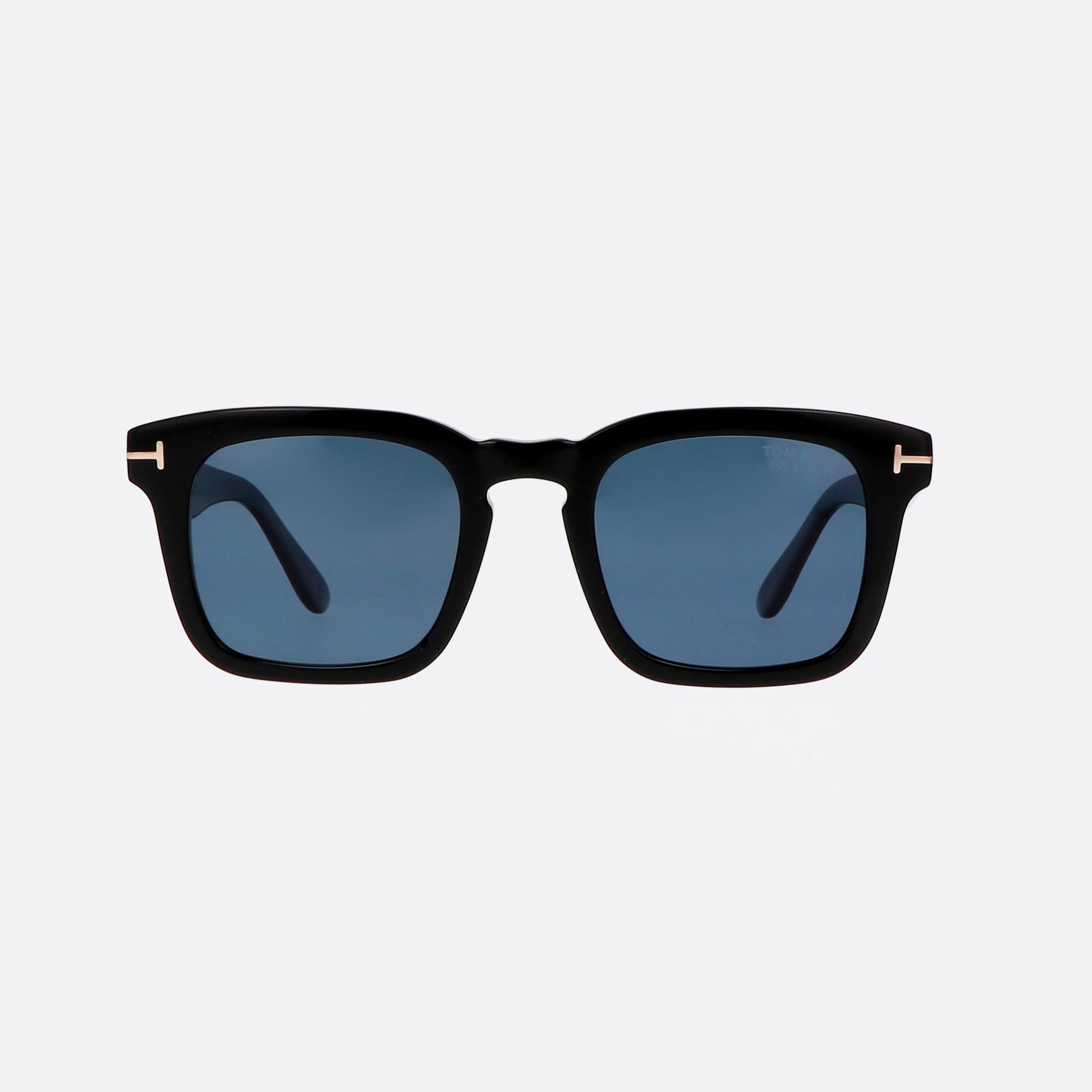 Tom 50mm Ford Ft0751 01v Black Rectangle Polarized Men Sunglasses - Side View