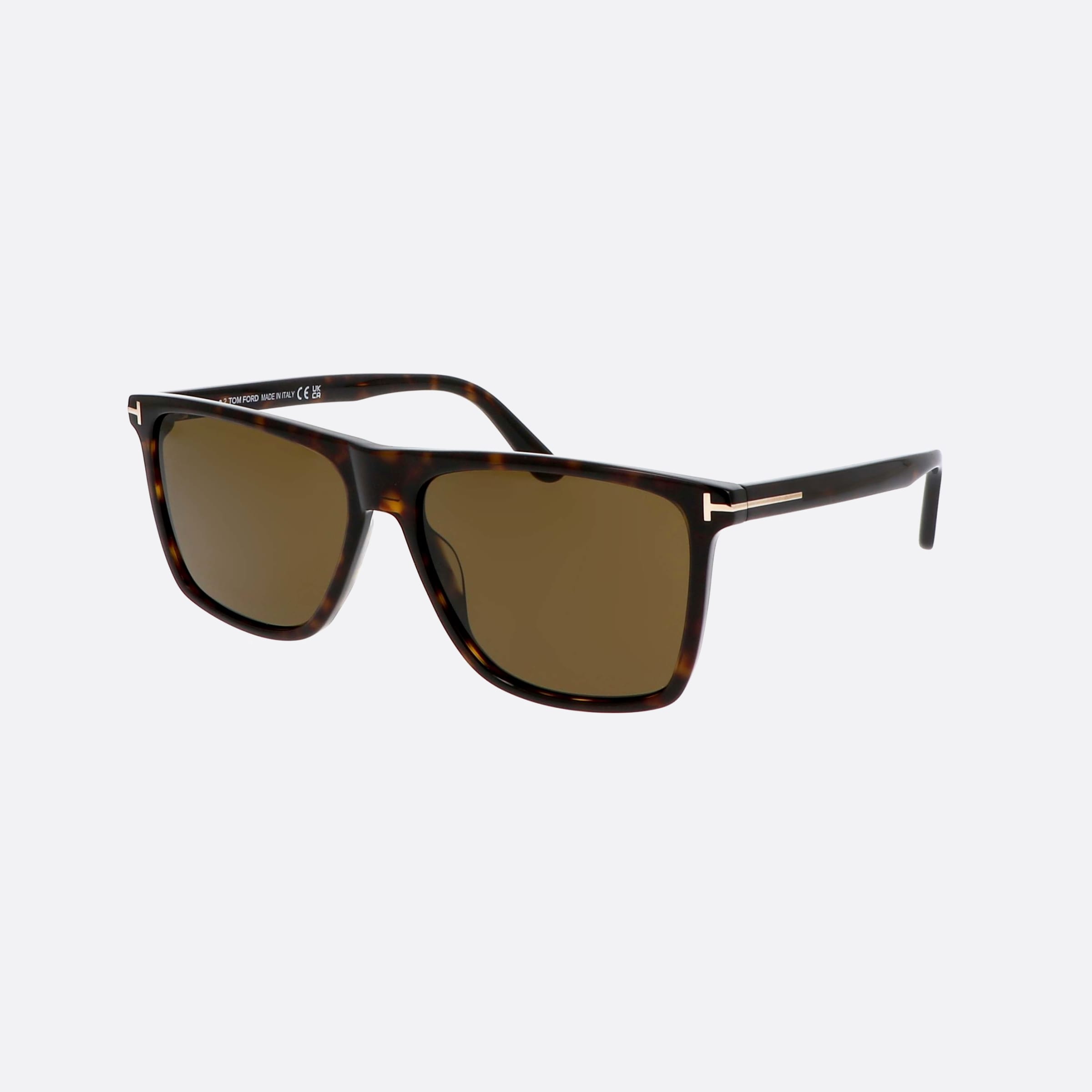 Tom 57mm Ford Ft0832 52j Havana Geometric Men Sunglasses - Main View
