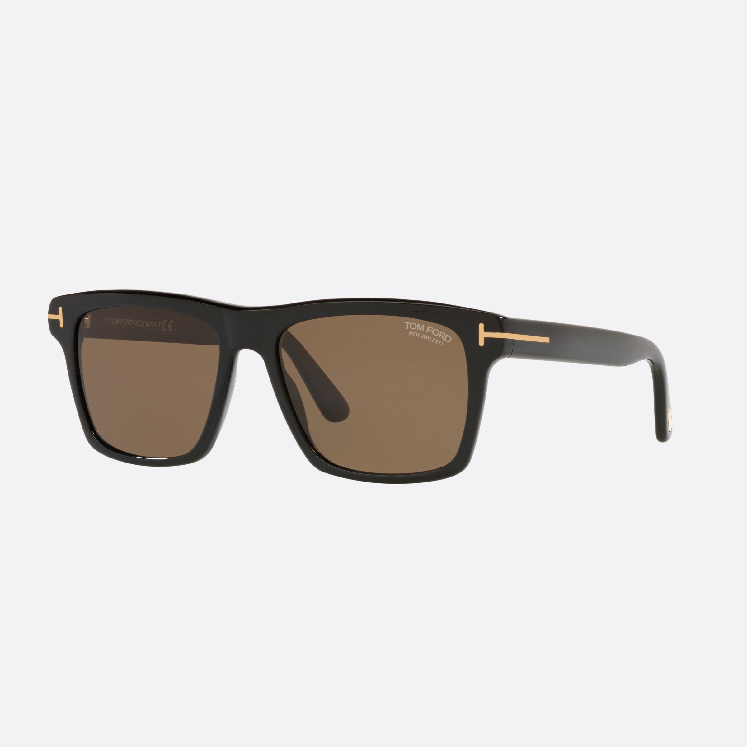 Tom 58mm Ford Ft0906 Black Square Polarized Men Sunglasses - Main View