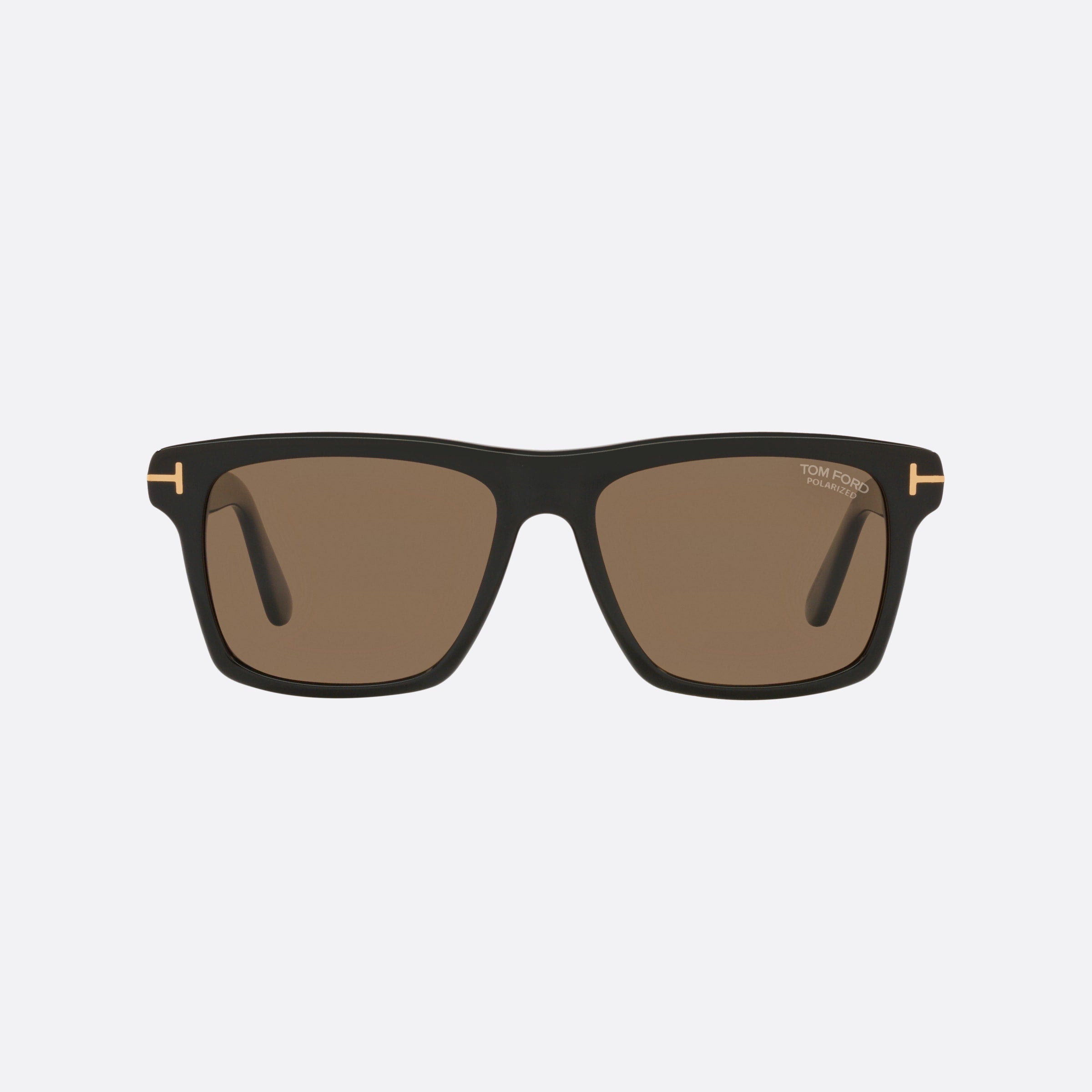 Tom 58mm Ford Ft0906 Black Square Polarized Men Sunglasses - Side View