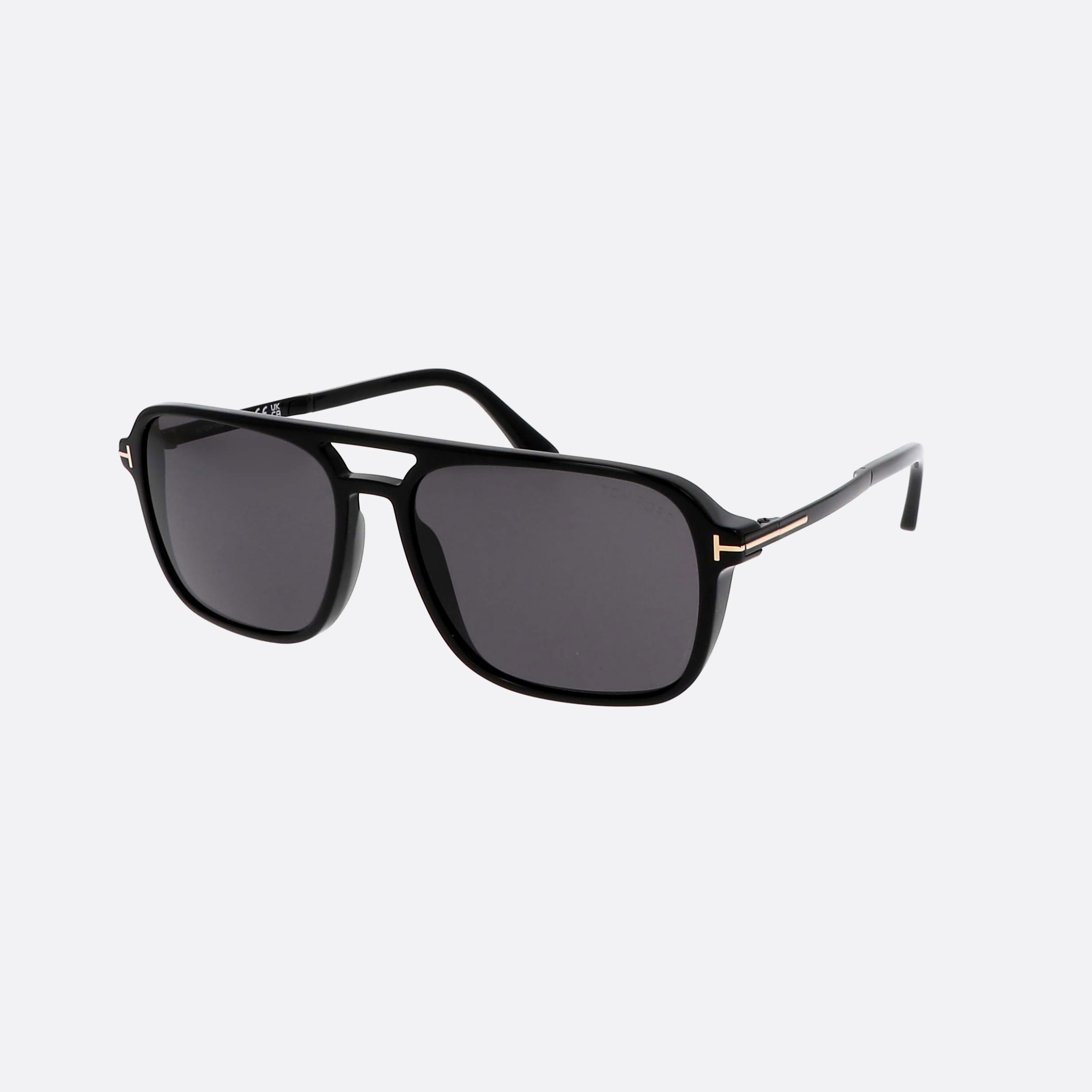 Tom 59mm Ford Ft0910 01a Black Rectangle Men Sunglasses - Main View