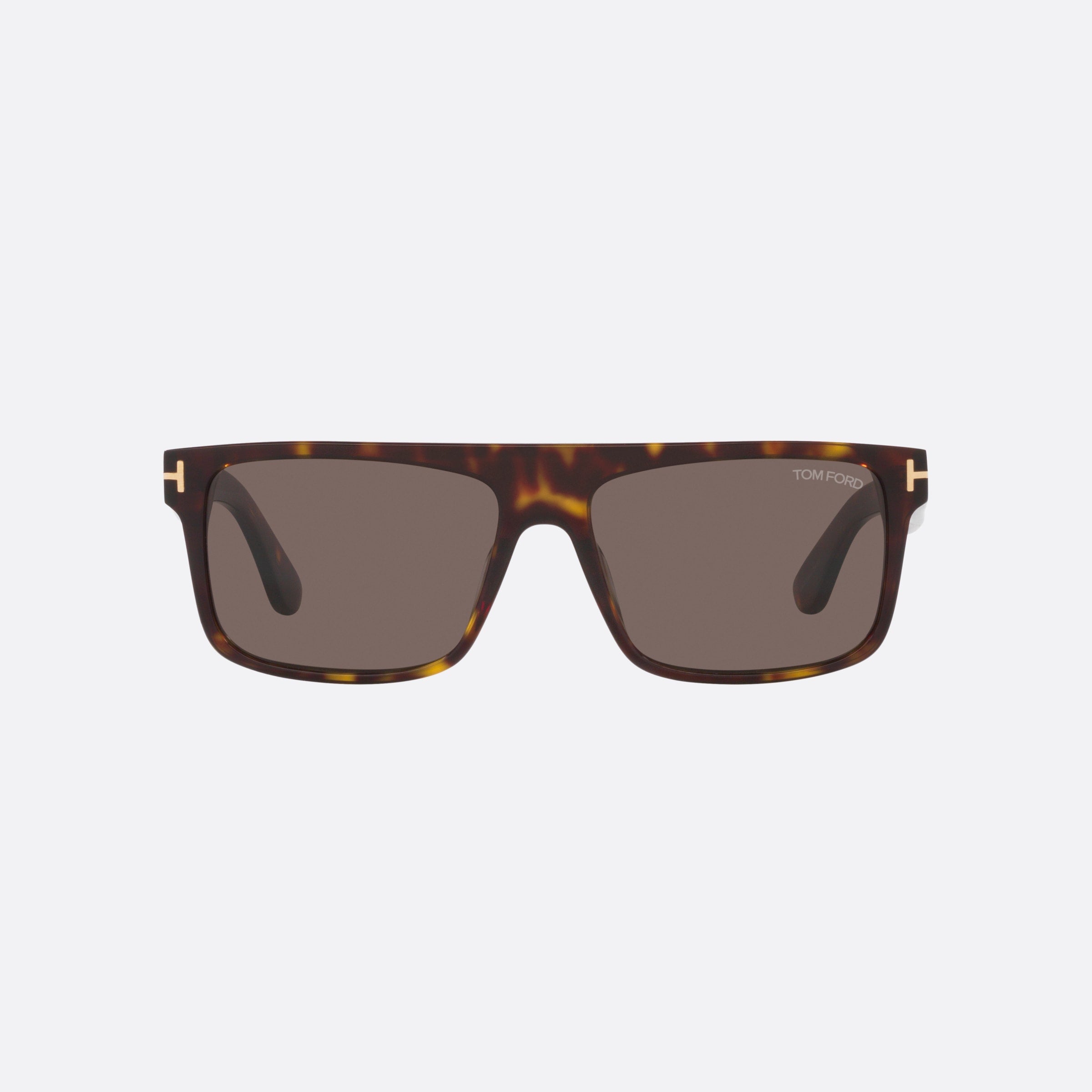 Tom 58mm Ford Ft0999 52a Brown Rectangle Men Sunglasses - Main View