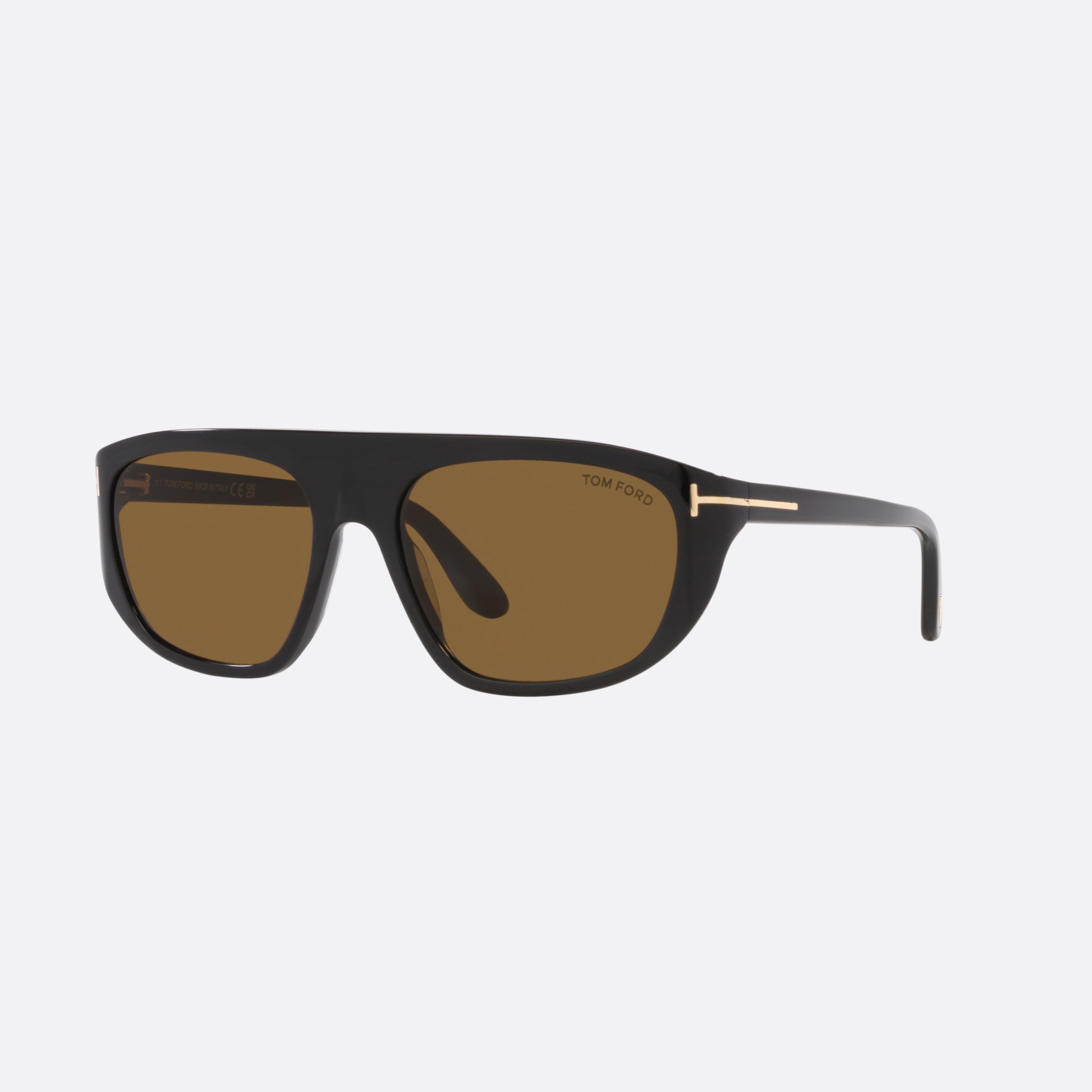 Tom 58mm Ford Ft1002 Black Pilot Unisex Sunglasses - Main View