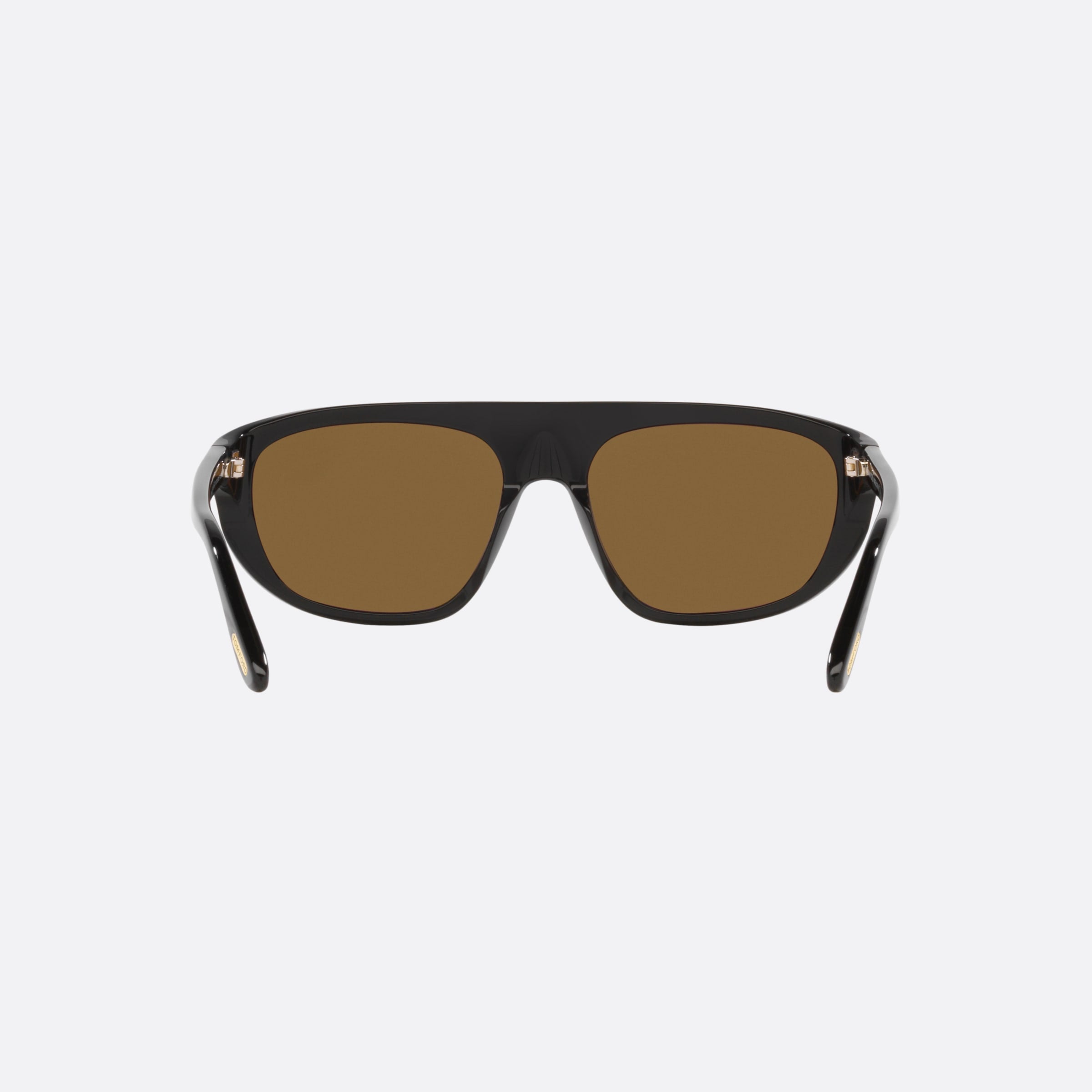 Tom 58mm Ford Ft1002 Black Pilot Unisex Sunglasses - Side View